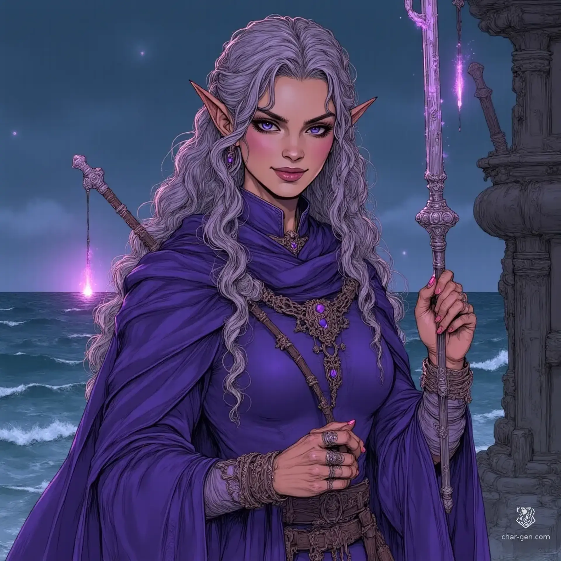 Aeliryn Vossalune - AI-generated fantasy NPC