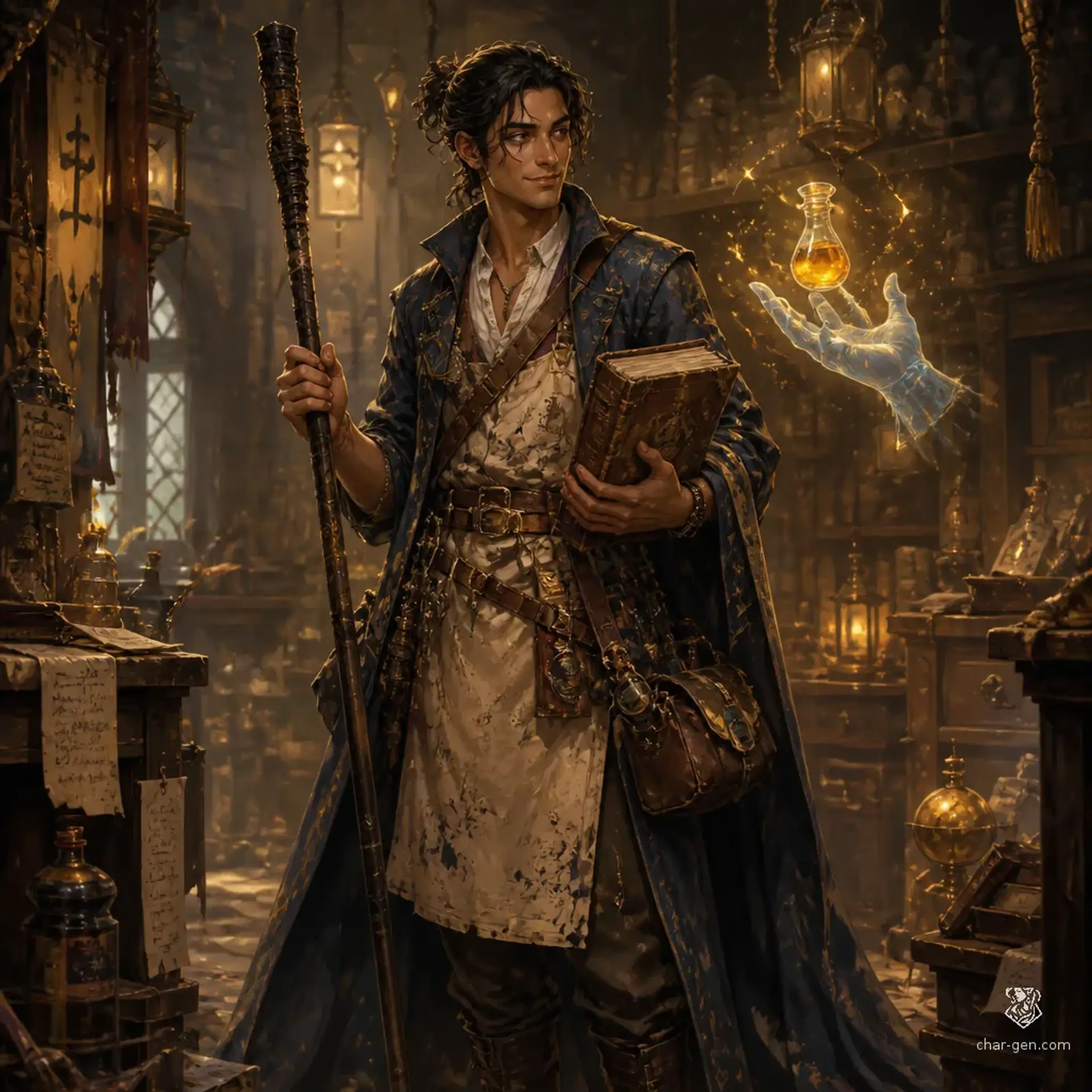 Elias Venn - AI-generated fantasy Character