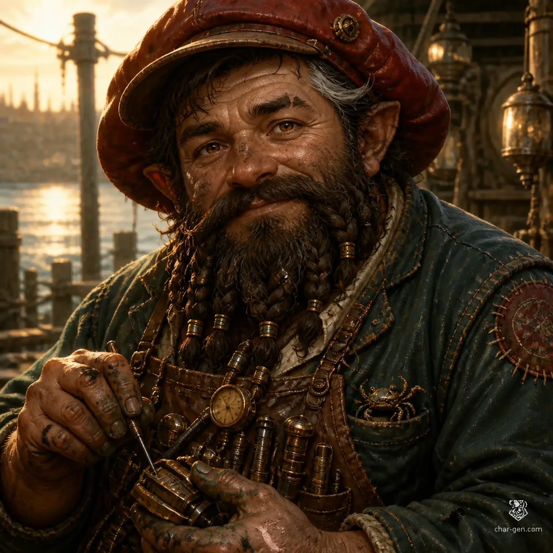 Brannik Tidebarrow - AI-generated fantasy NPC