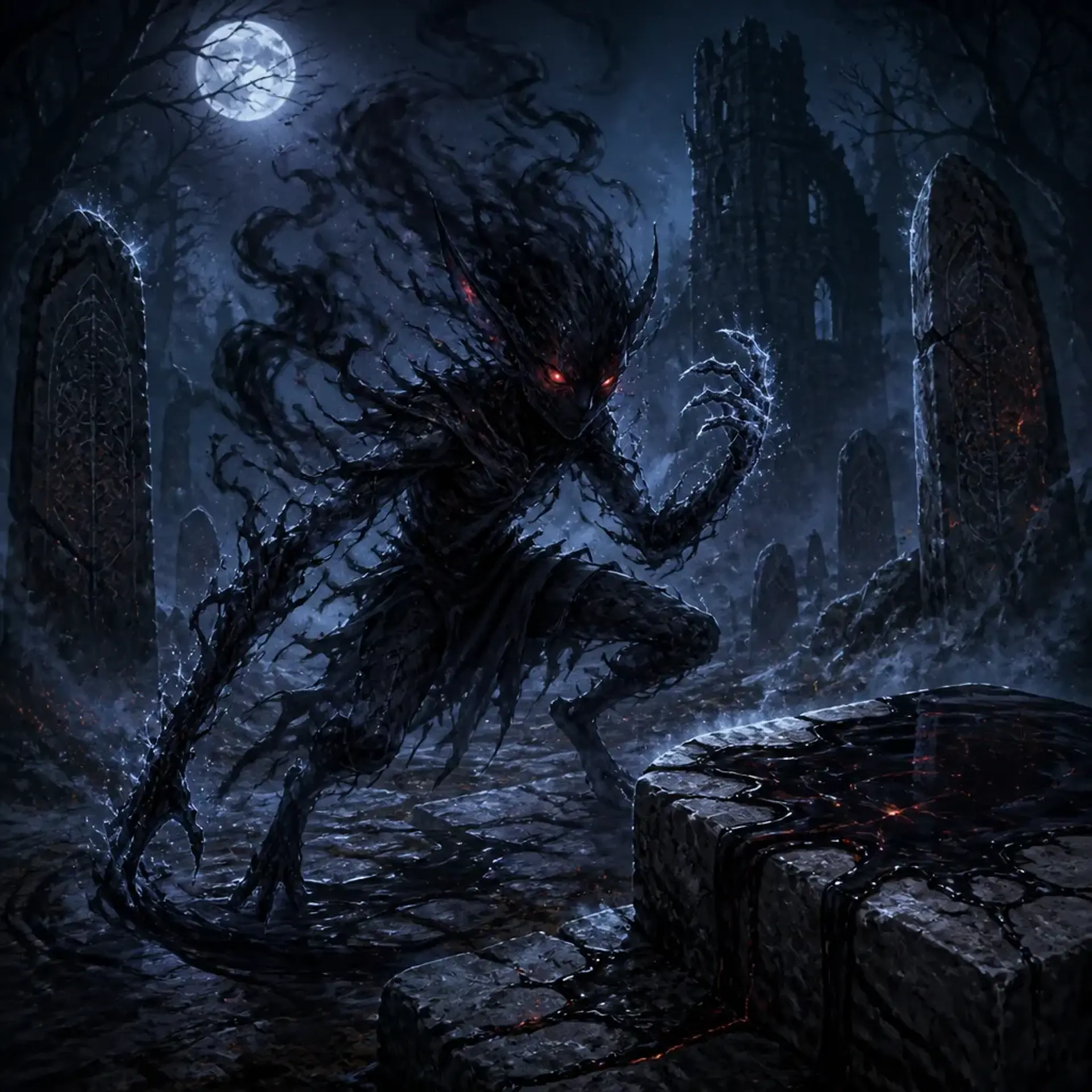 Shadowspawn Skirmisher - AI-generated fantasy Monster