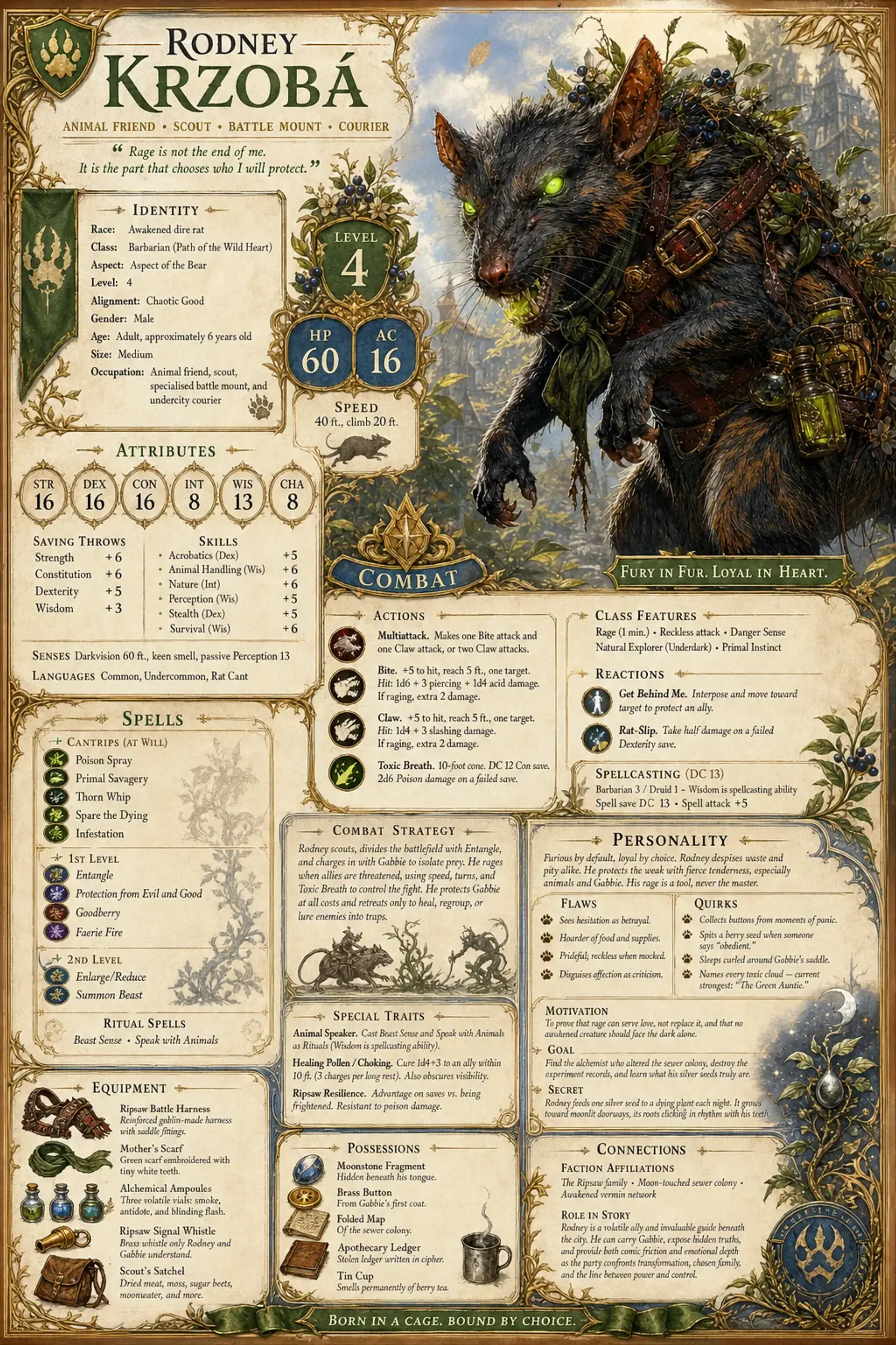 Rodney Krzobá - AI-generated fantasy NPC