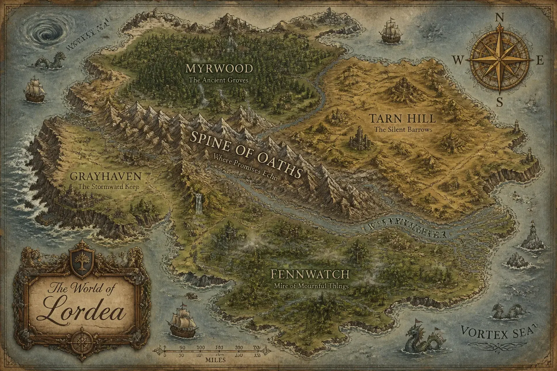 Lordea - AI-generated fantasy World