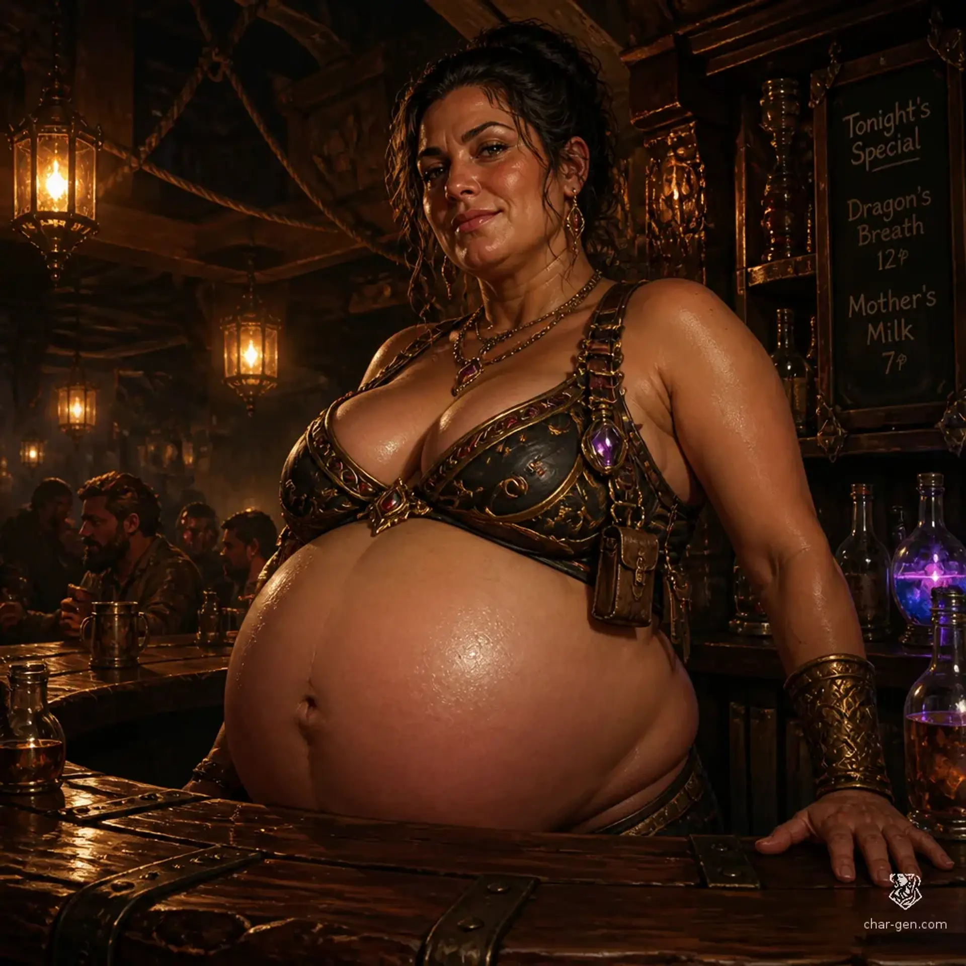The Laboured Breath - AI-generated fantasy Tavern