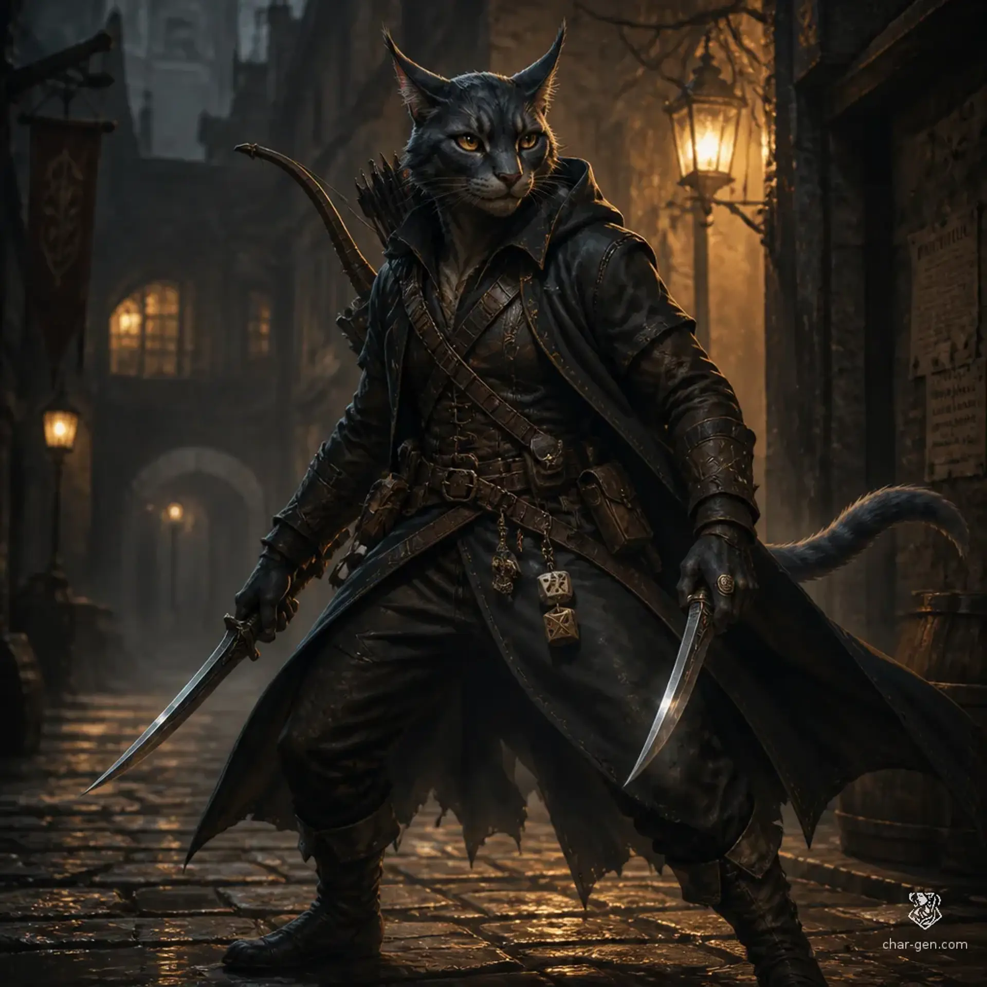 Veyr Talonshade - AI-generated fantasy Character