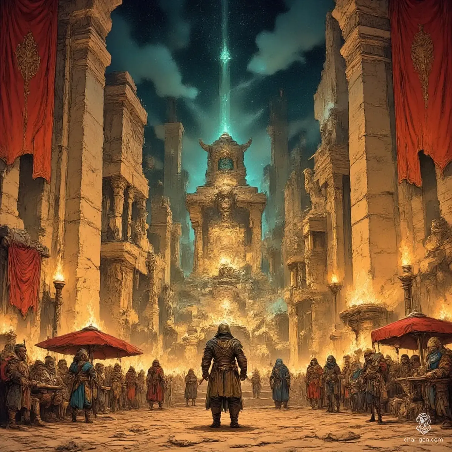 Ivory City - AI-generated fantasy Settlement