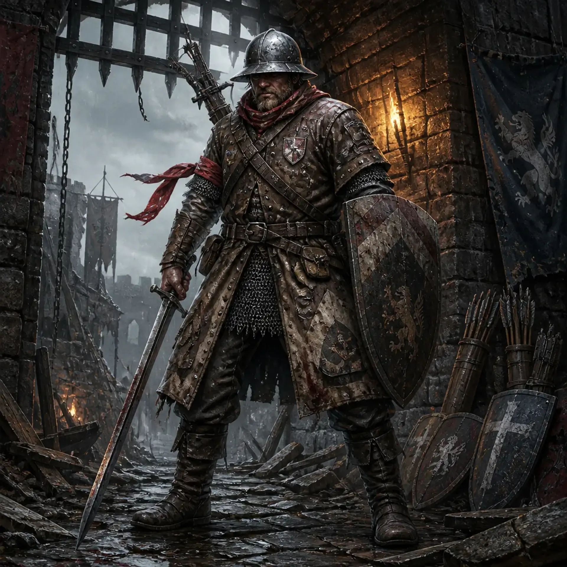 Mercenary veteran - AI-generated fantasy Monster