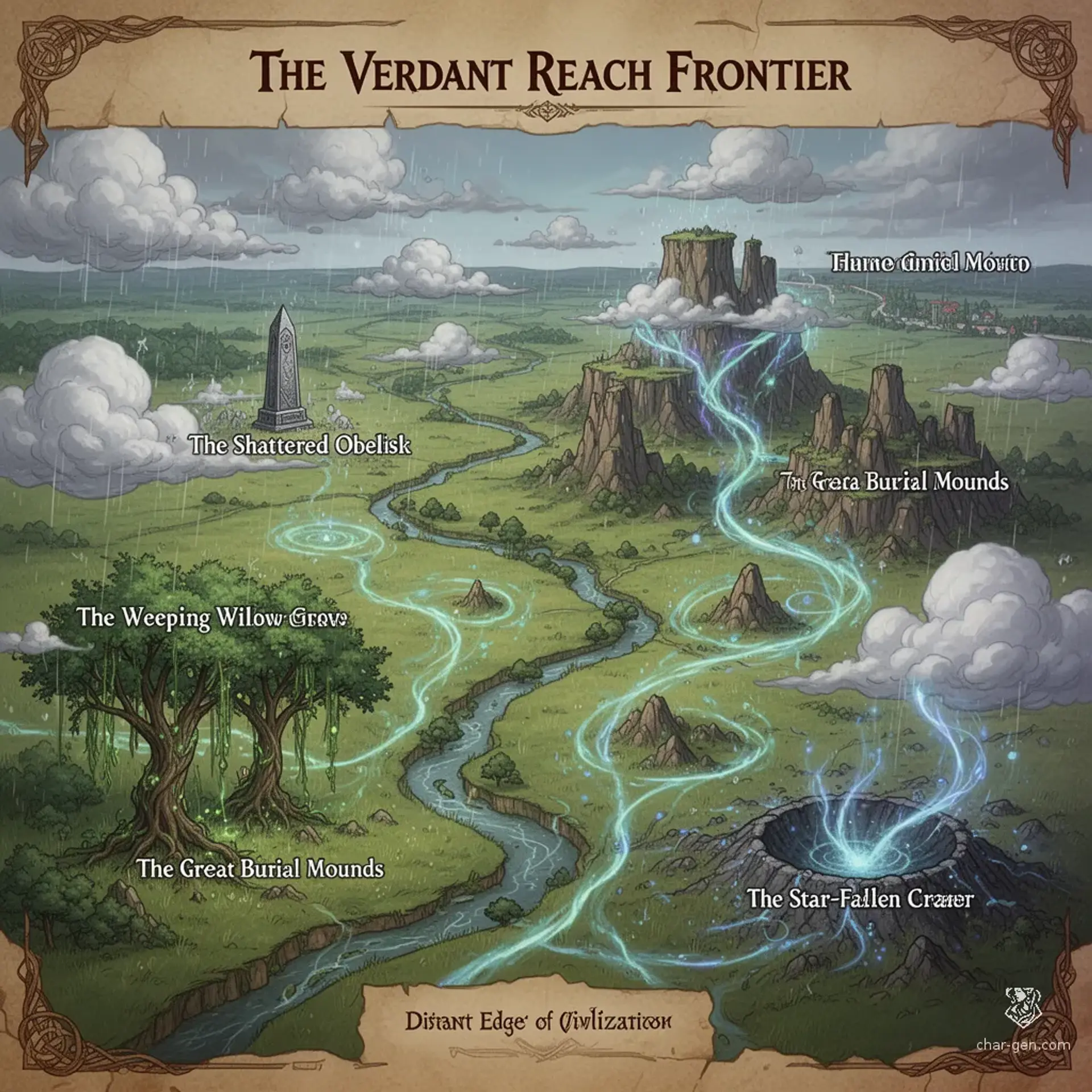 The Verdant Reach - AI-generated fantasy Region