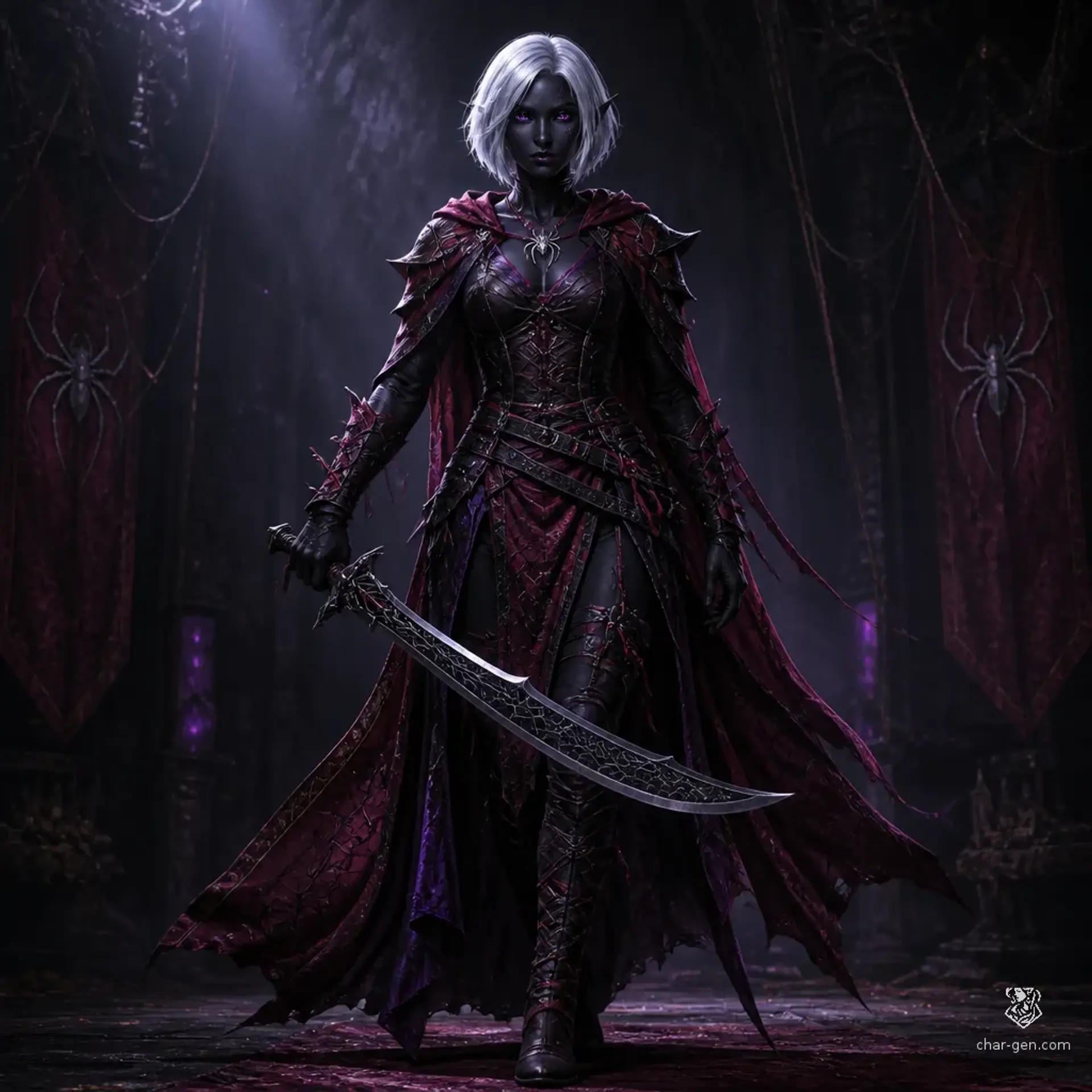Malice Travra - AI-generated fantasy Character