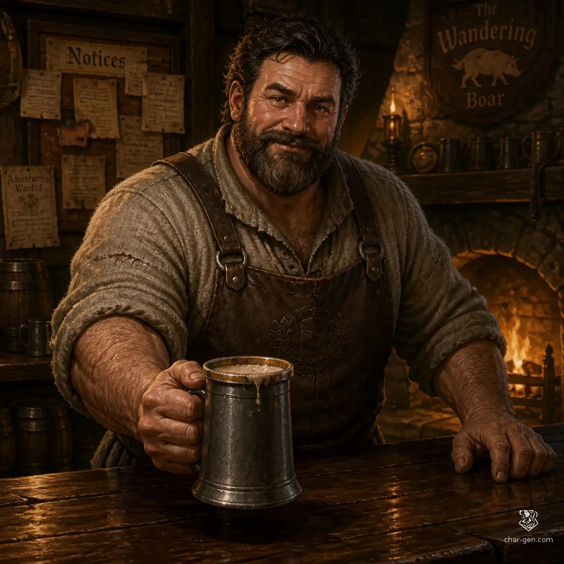 The Hearth and Hoof - AI-generated fantasy Tavern