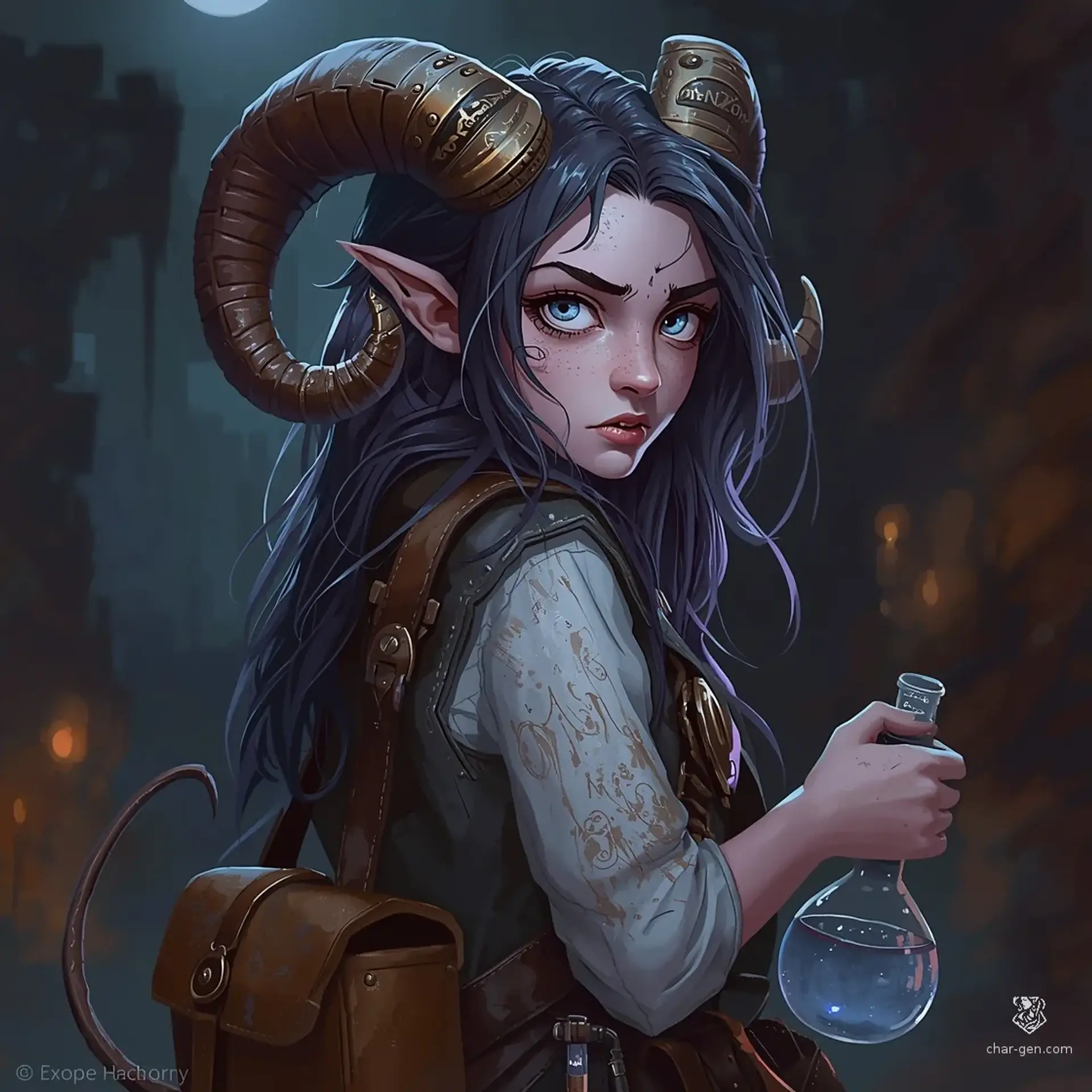 Zandari 'Zan' Skomos - AI-generated fantasy NPC