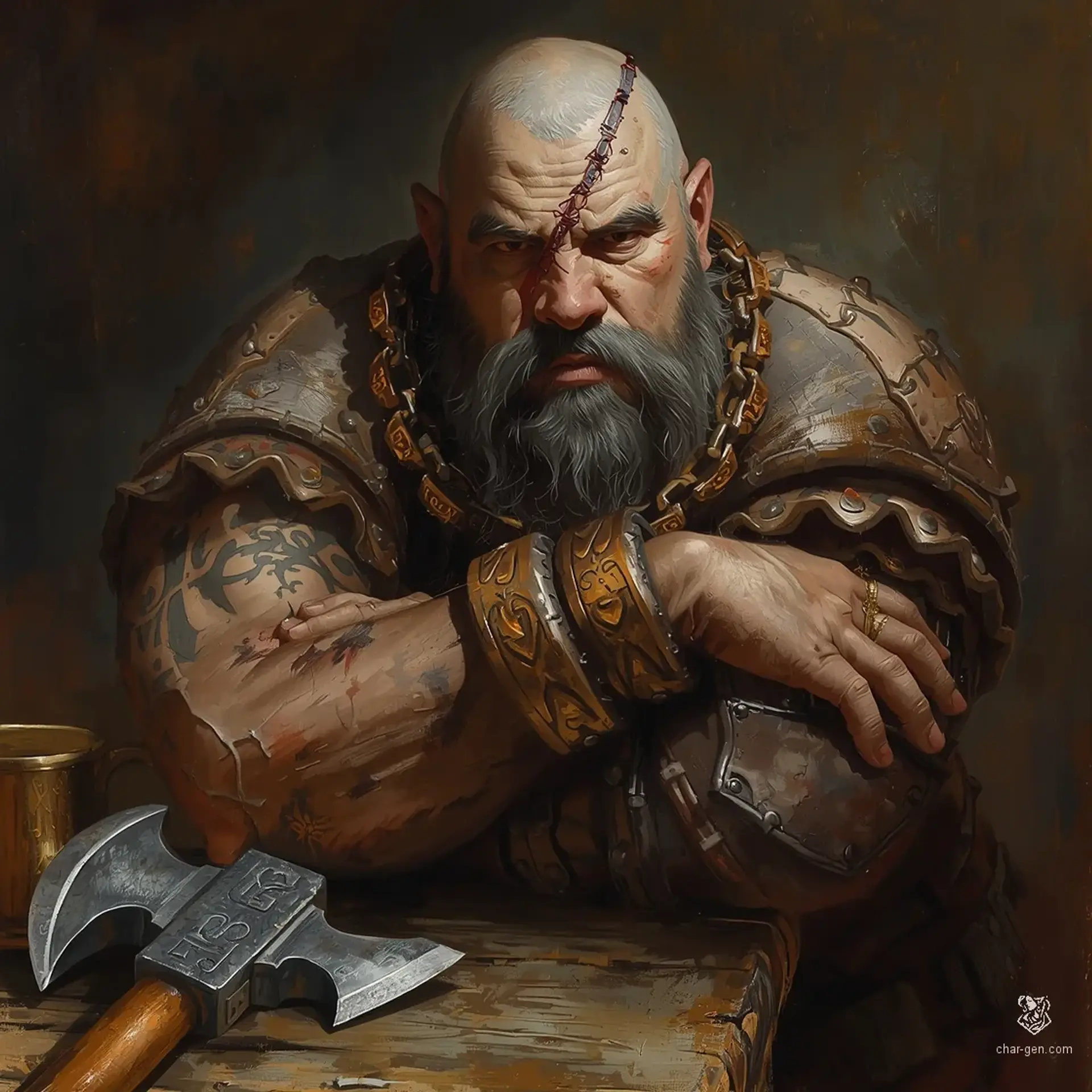 Tharnok The Anchor Ironkeg - AI-generated fantasy NPC