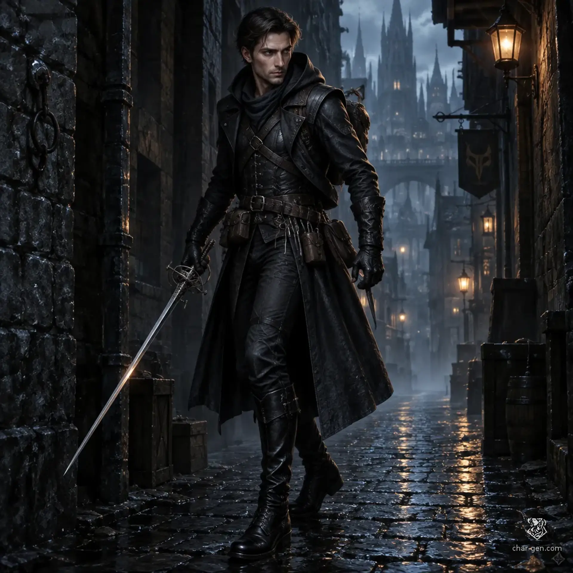 Cedran Halric - AI-generated fantasy Character