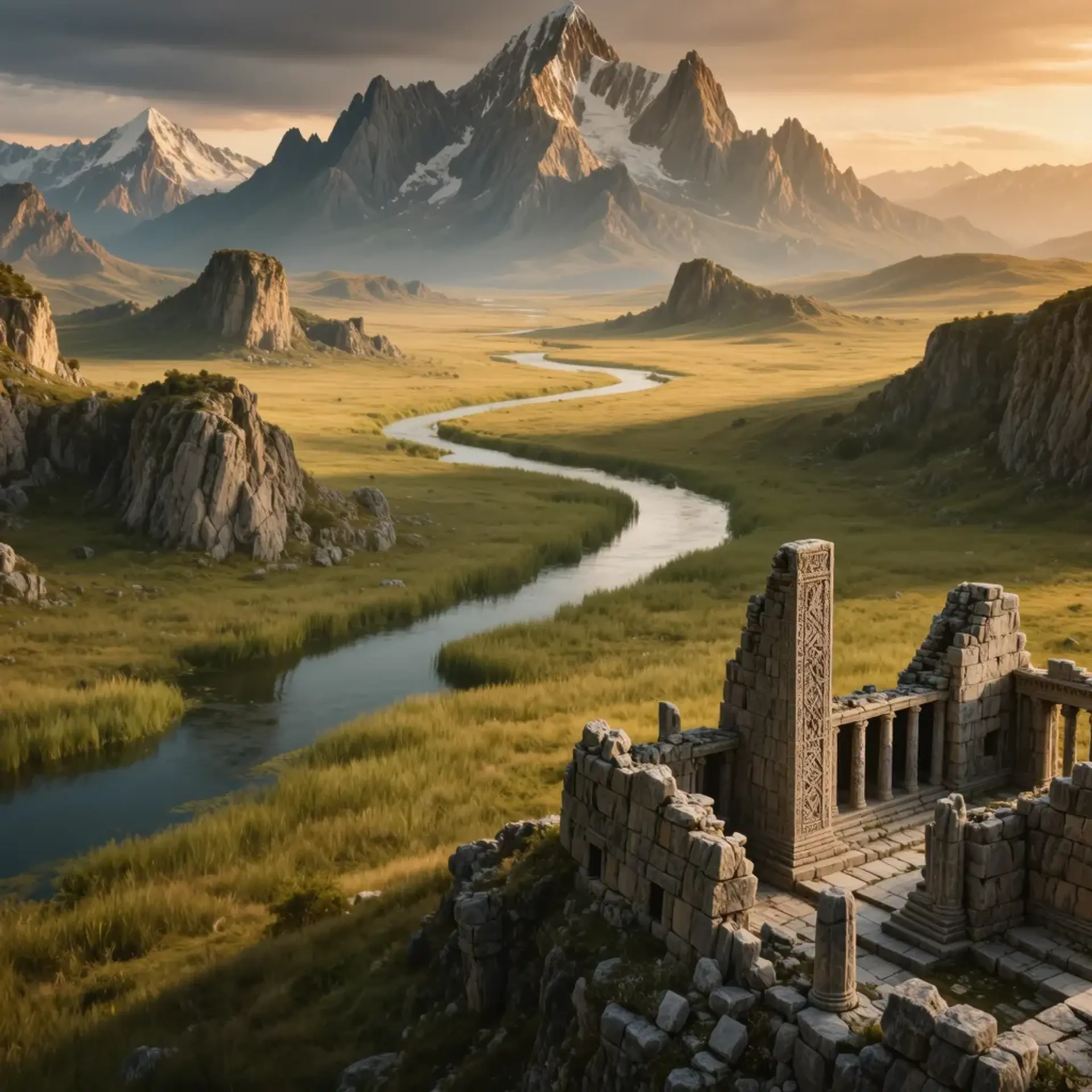The Columbrian Plain - AI-generated fantasy Region