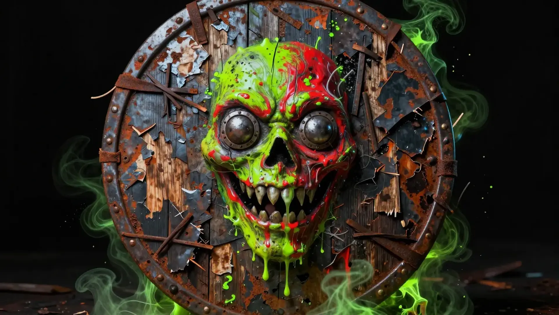 Peek-a-Boo's Grimy Bulwark - AI-generated fantasy Magic Item