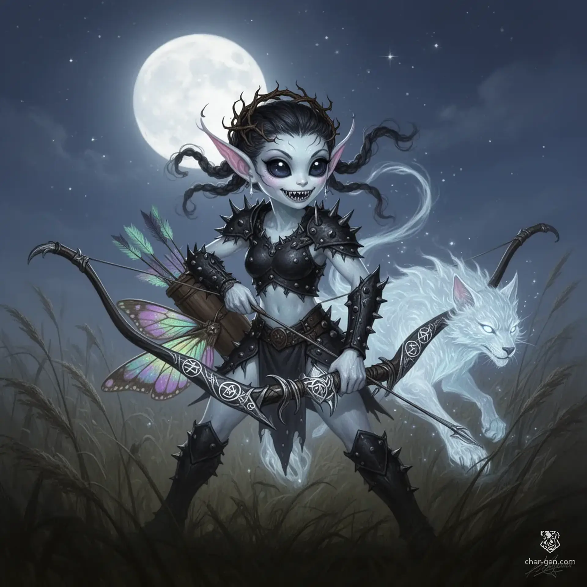 Luneshade Huntress - AI-generated fantasy Monster