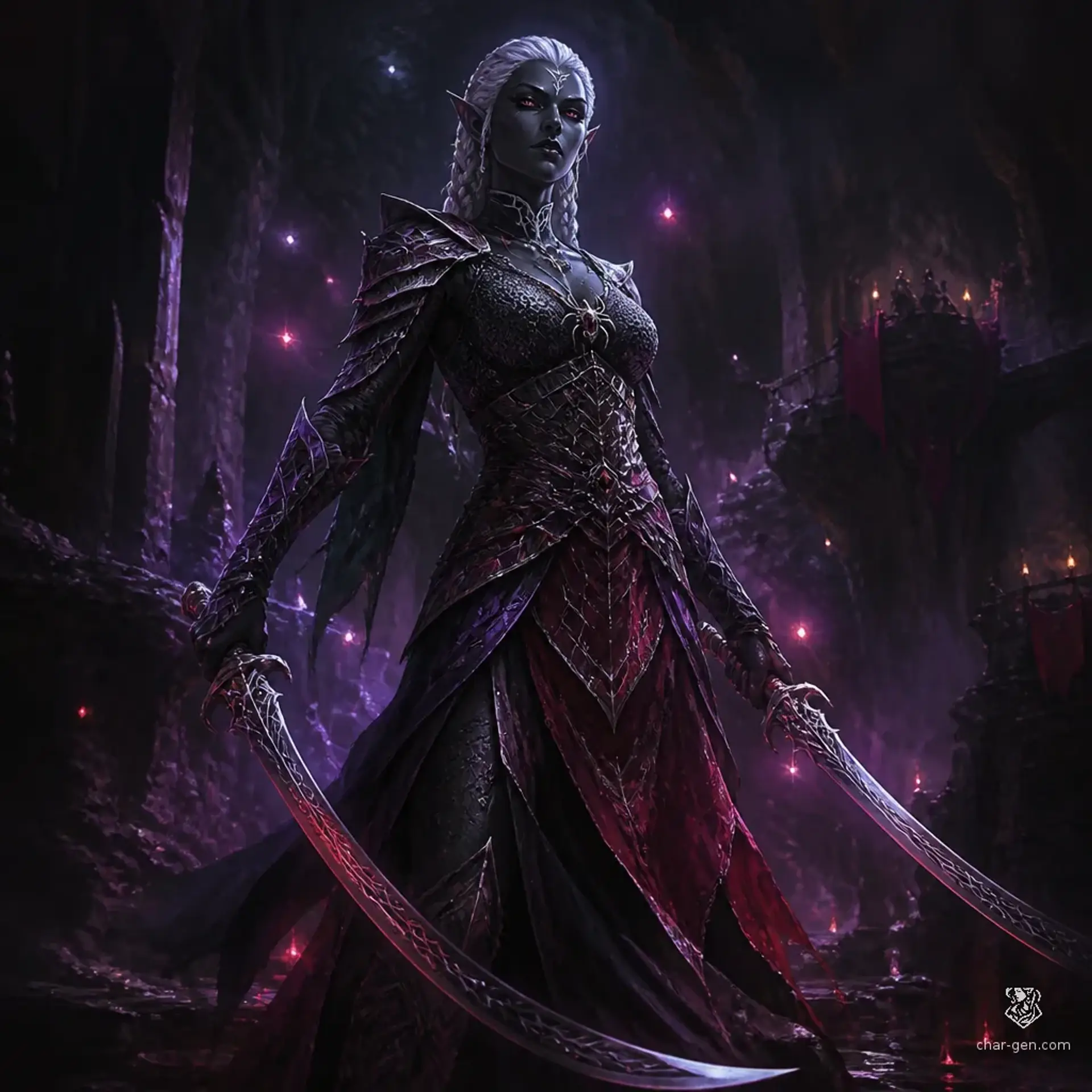 Vezhkrissa Malkrith - AI-generated fantasy Character