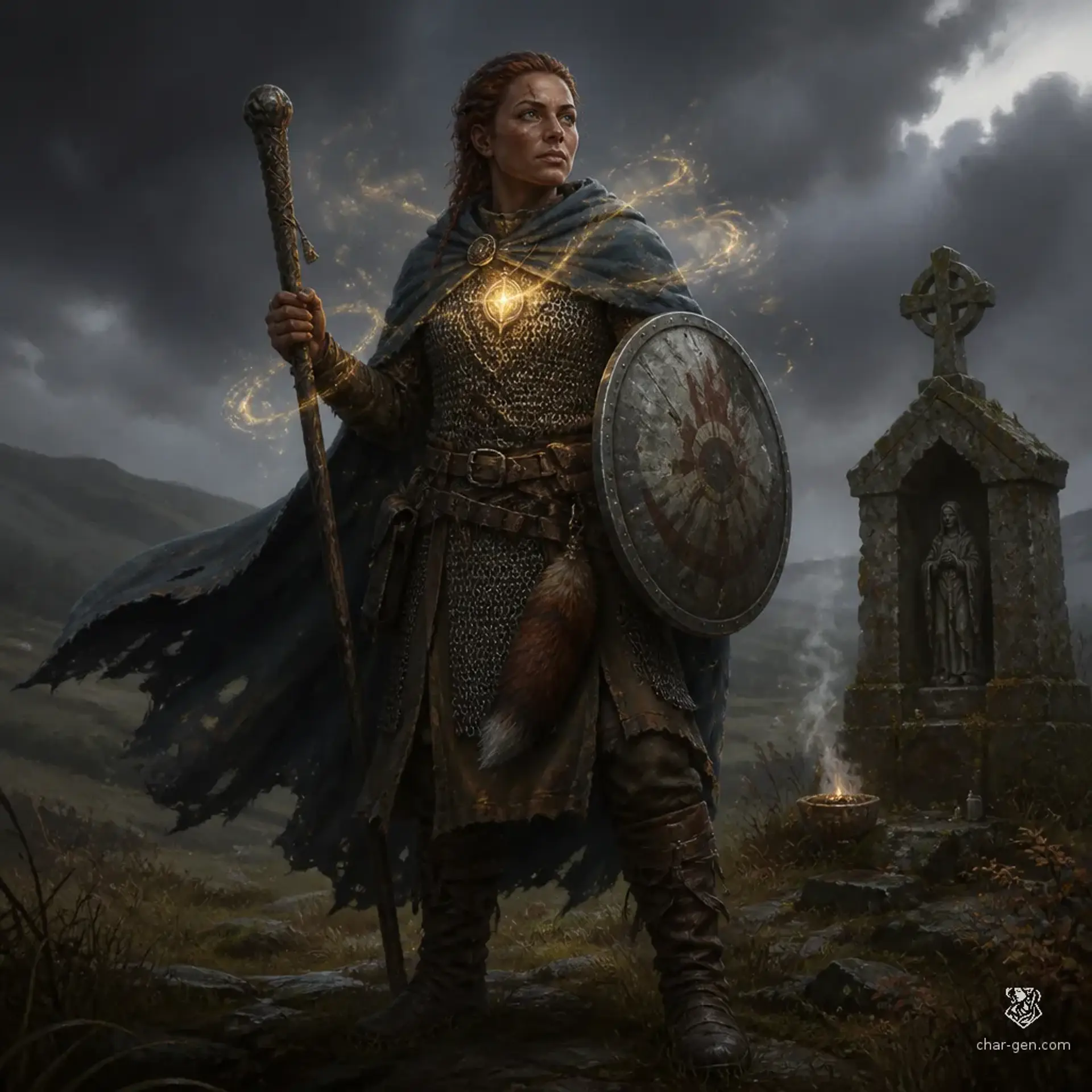 Mairi Cenn - AI-generated fantasy Character