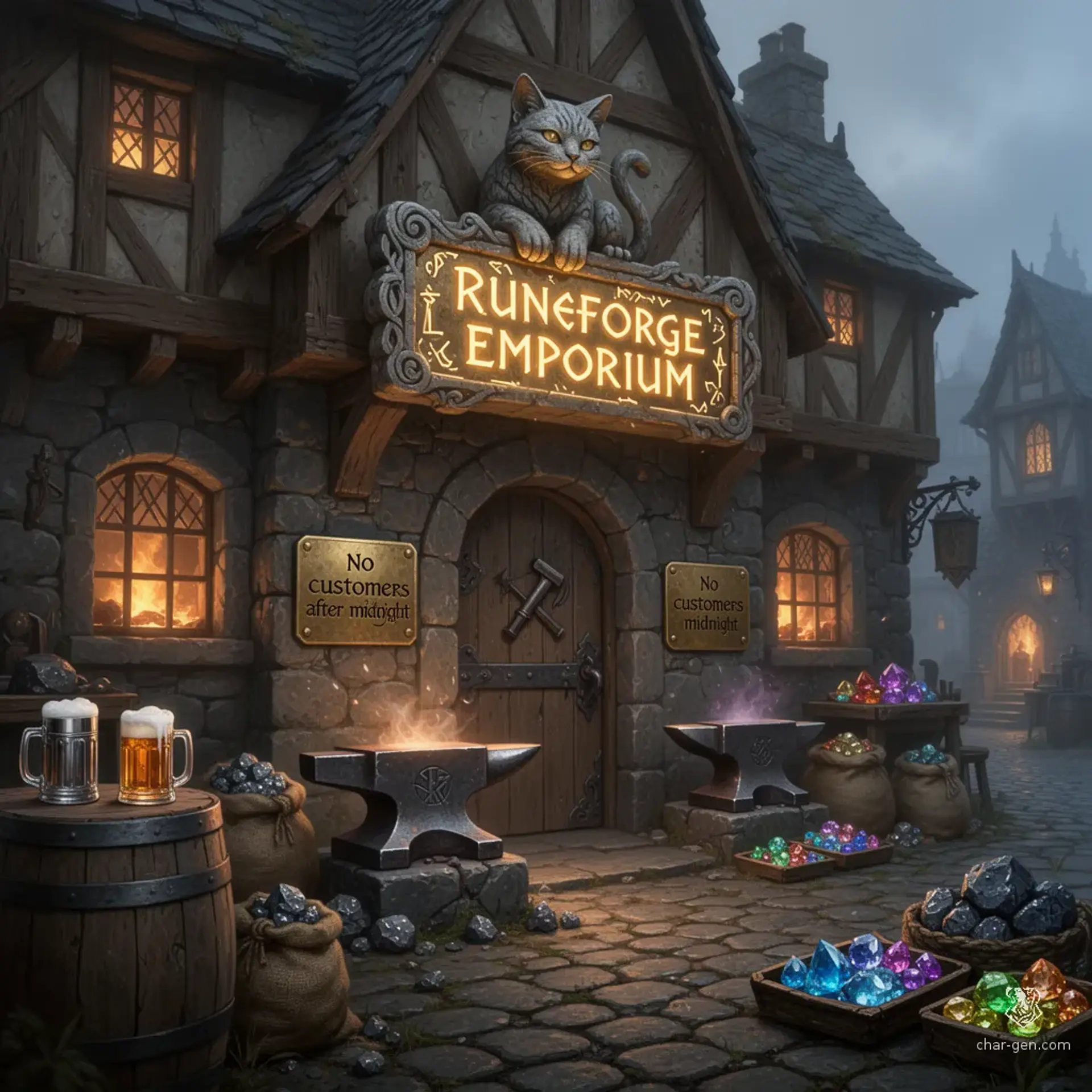 The Runeforge Emporium - AI-generated fantasy Shop
