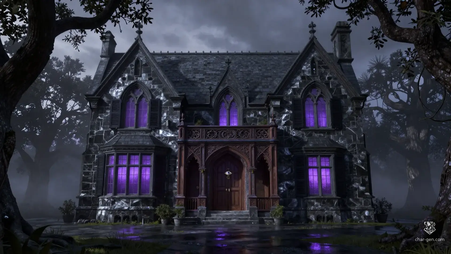 Blackwood Manor - AI-generated fantasy Building