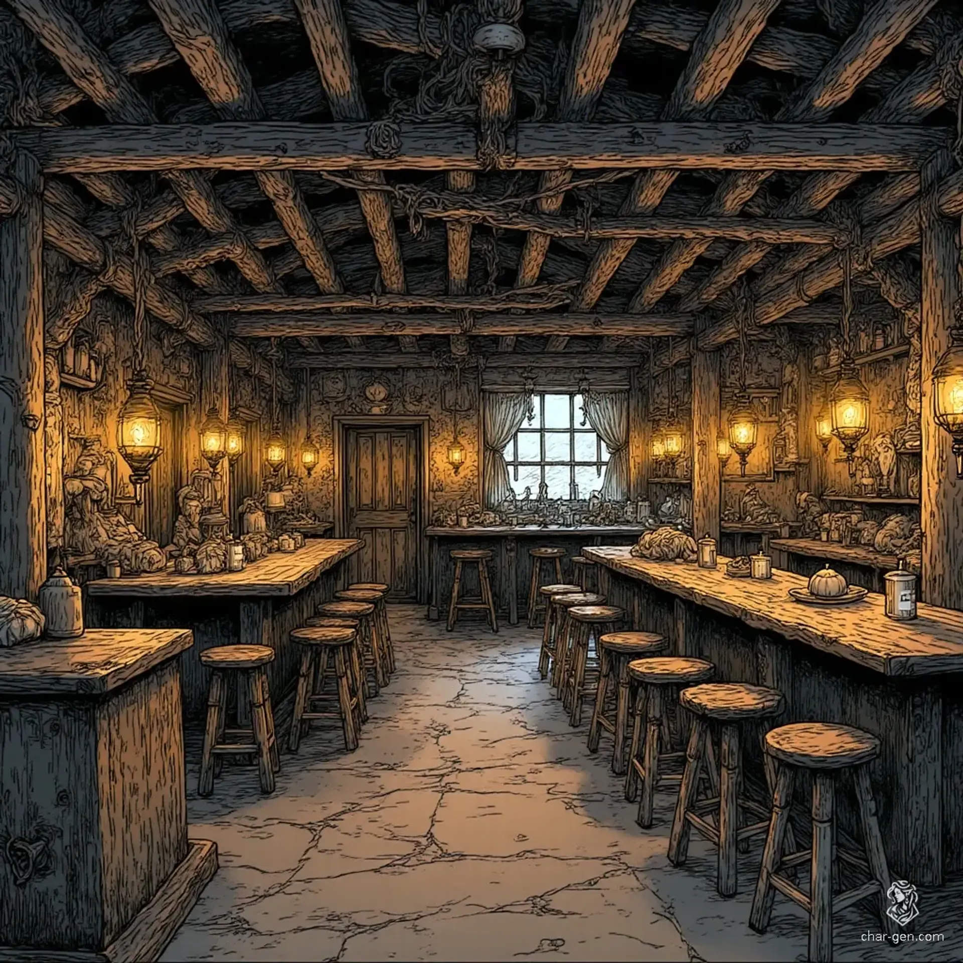 The Rusted Anchor - AI-generated fantasy Tavern