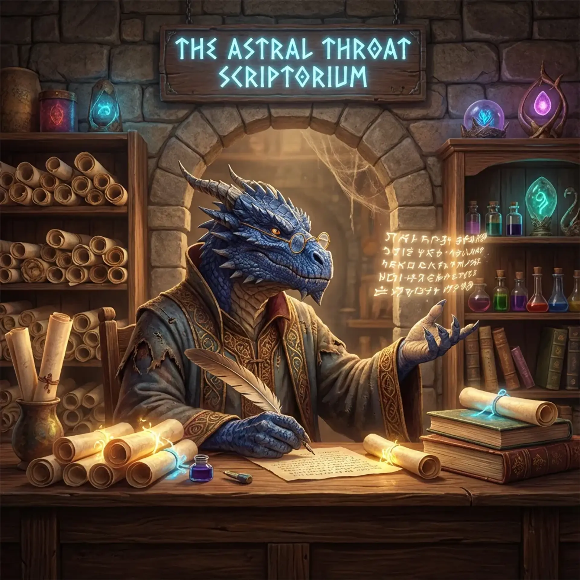 Syrath Voxscale - AI-generated fantasy NPC