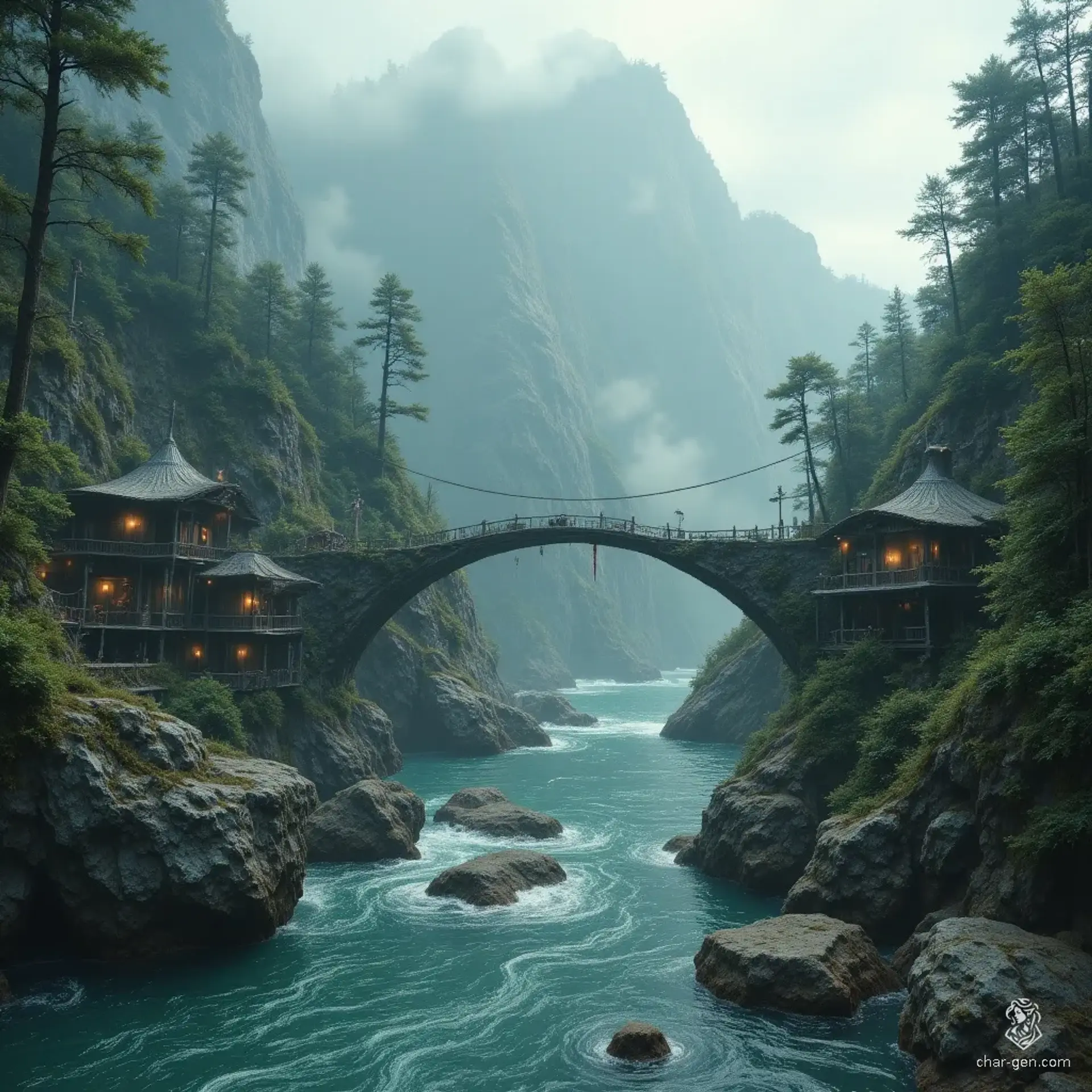 Kaibara - AI-generated fantasy Settlement