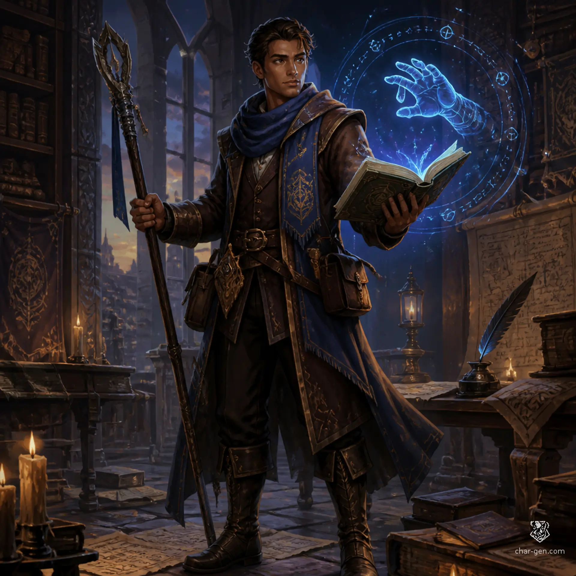Magnus Spellforge - AI-generated fantasy Character