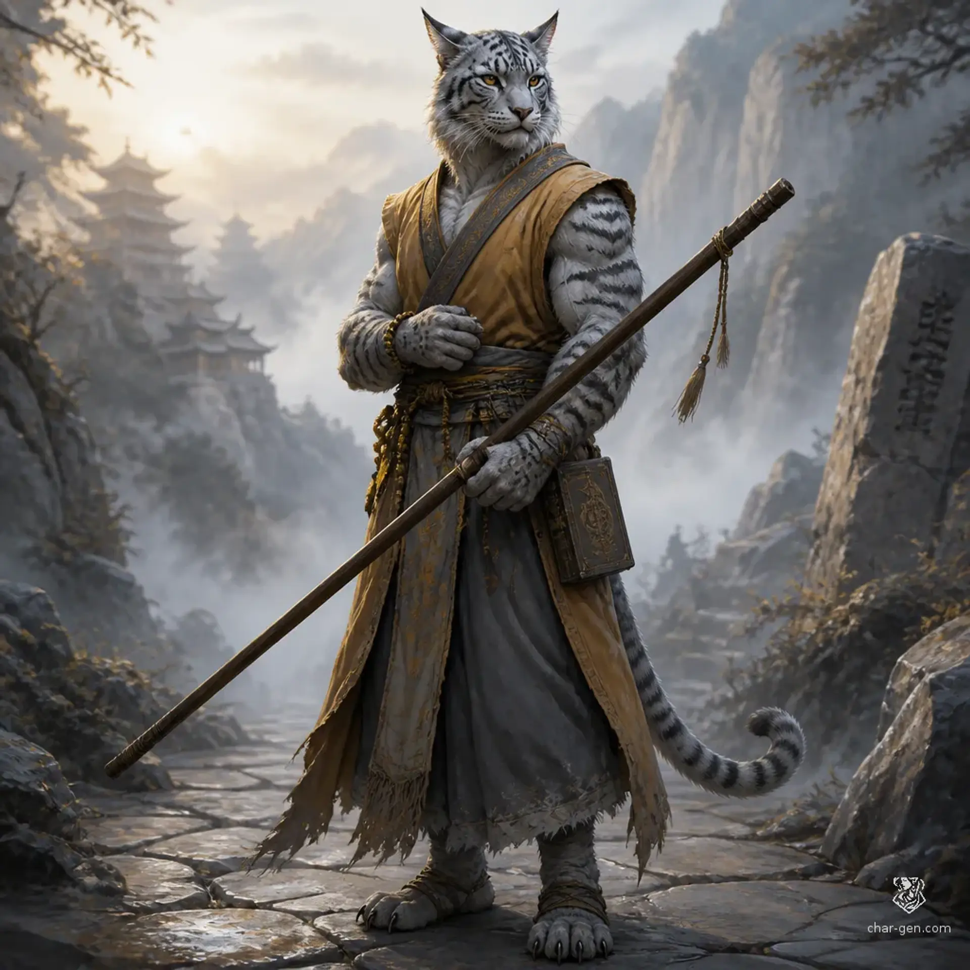 Apex of the Mountain - AI-generated fantasy Character