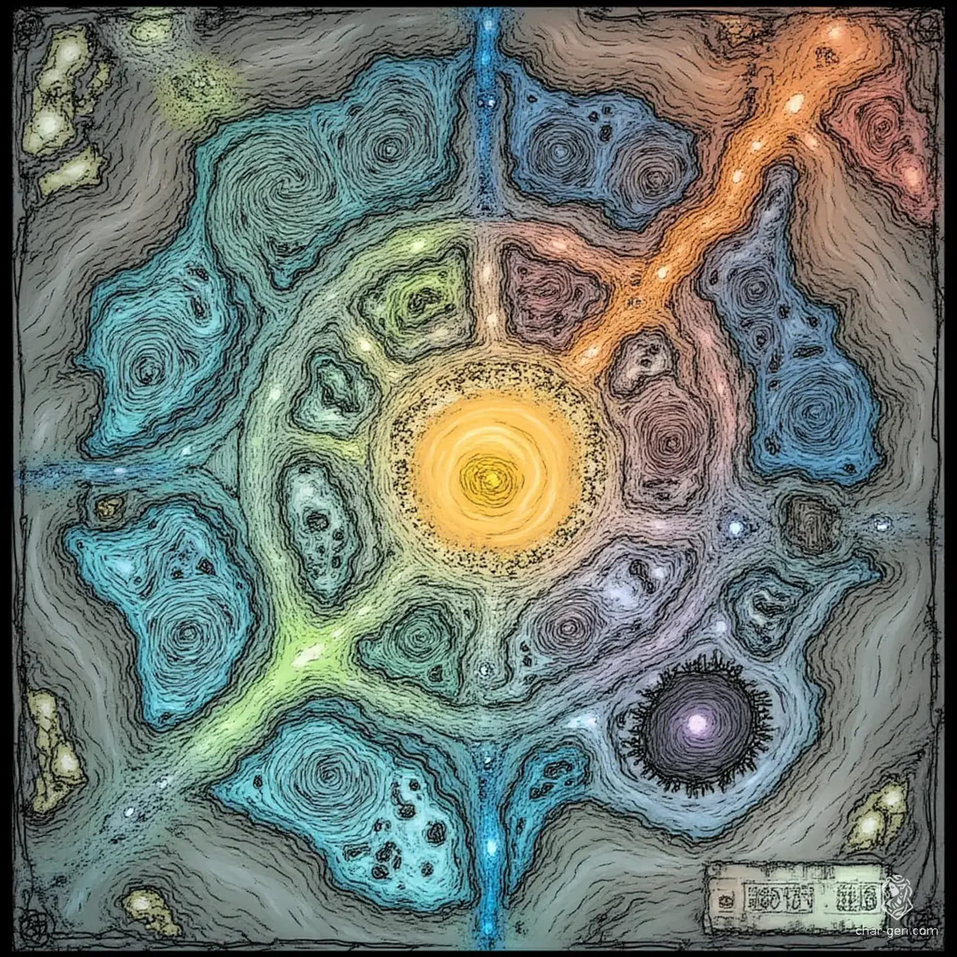 Hatchlight Crucible - AI-generated fantasy Settlement