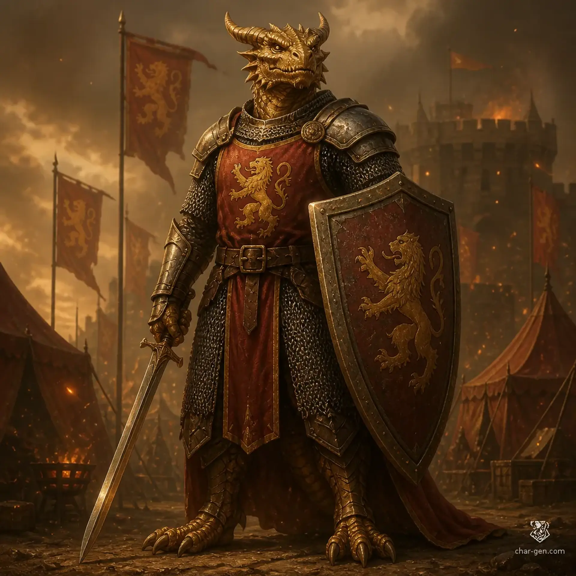 Kriv Ironscale - AI-generated fantasy Character