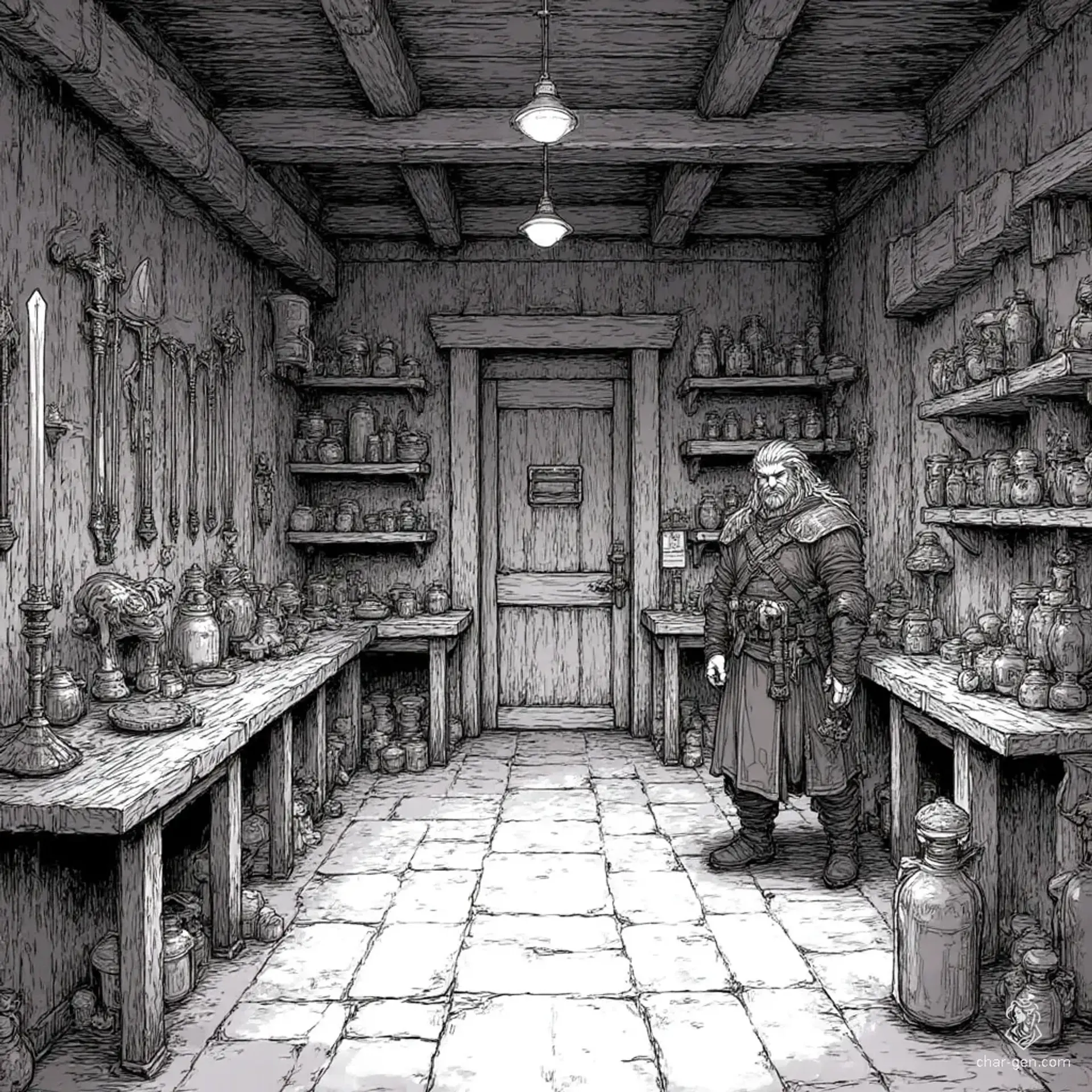 Thornback's Armory - AI-generated fantasy Shop