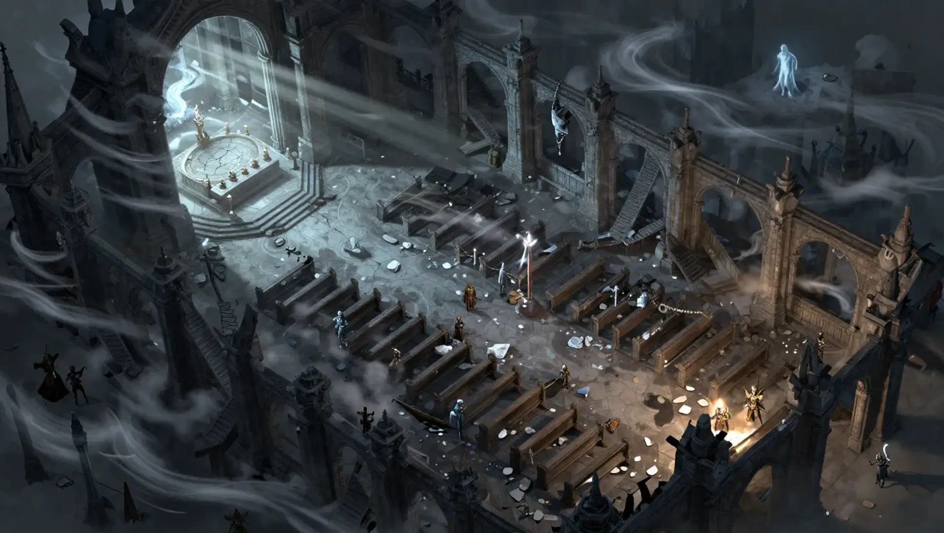 Hold the Seal in the Shattered Nave - AI-generated fantasy Encounter
