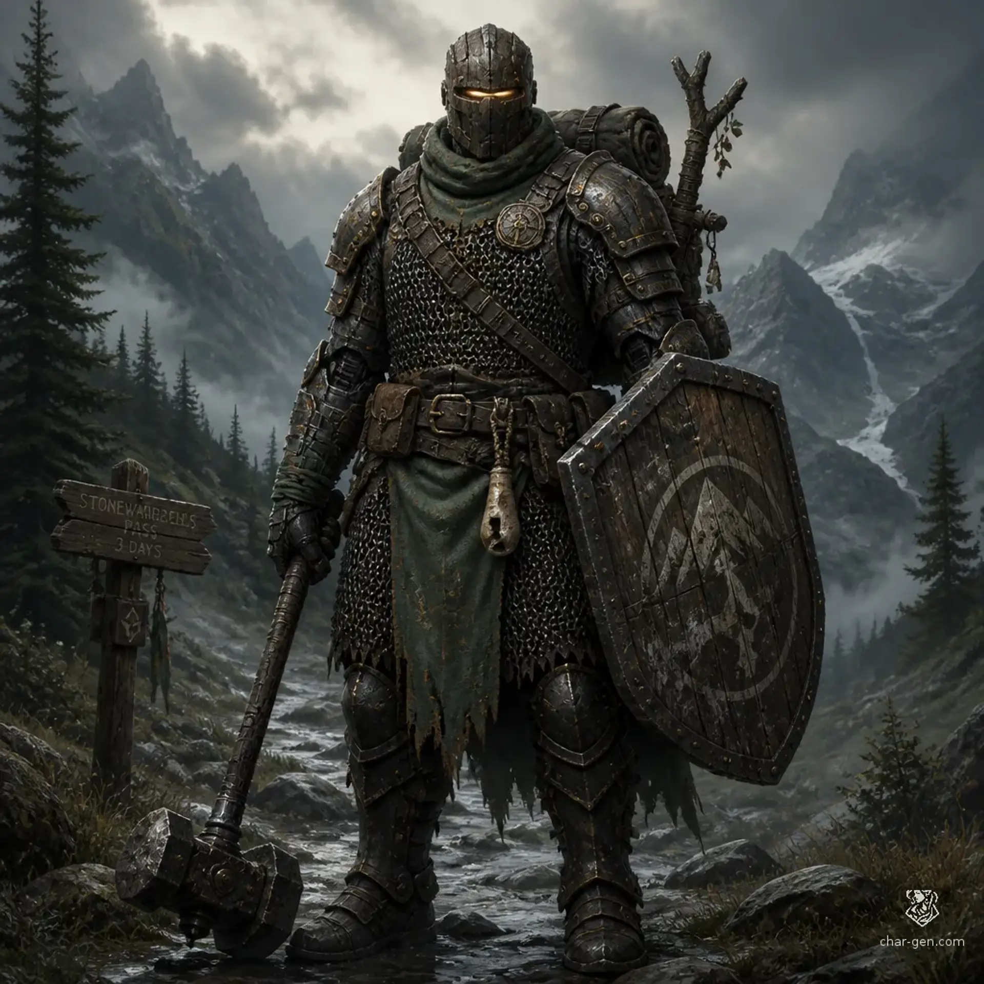 Bran Celyn - AI-generated fantasy Character