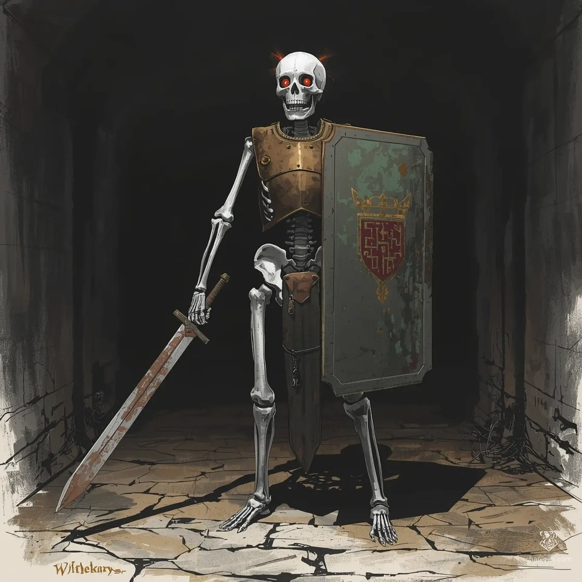 Legionnaire Bone-Guard | Fantasy Monster Generated by CharGen