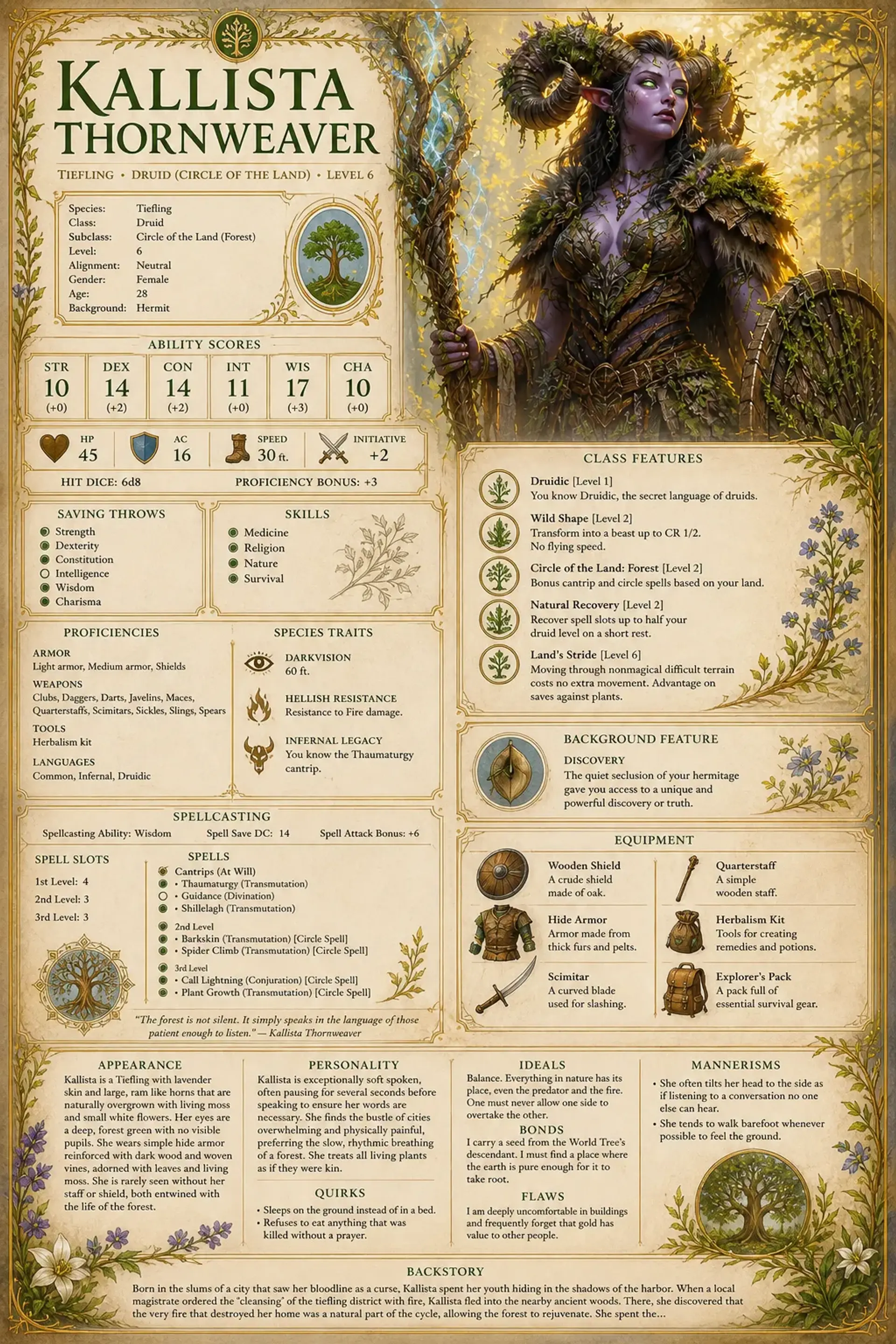 Character Sheet