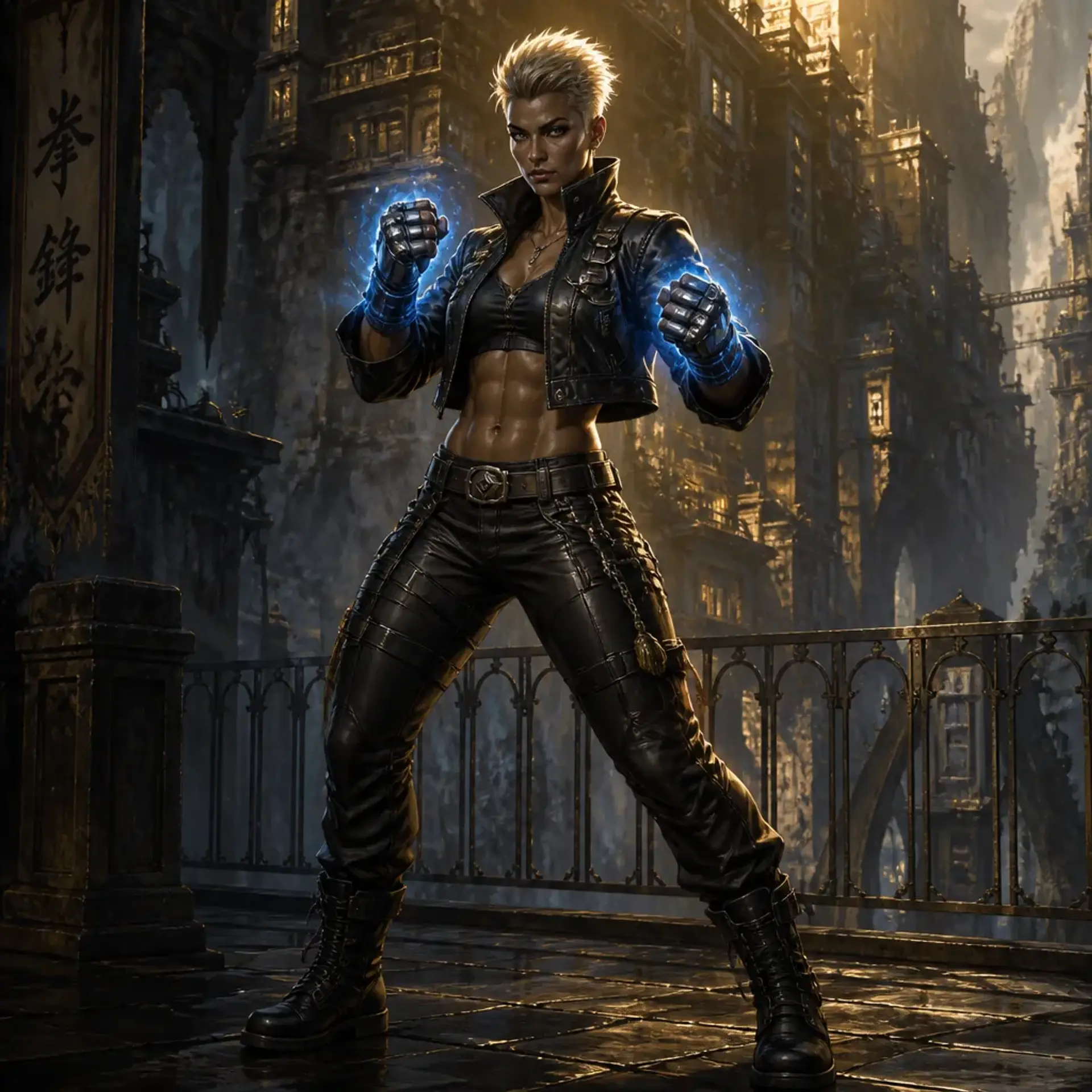 Elena "Hellcat" Vane - AI-generated fantasy Character