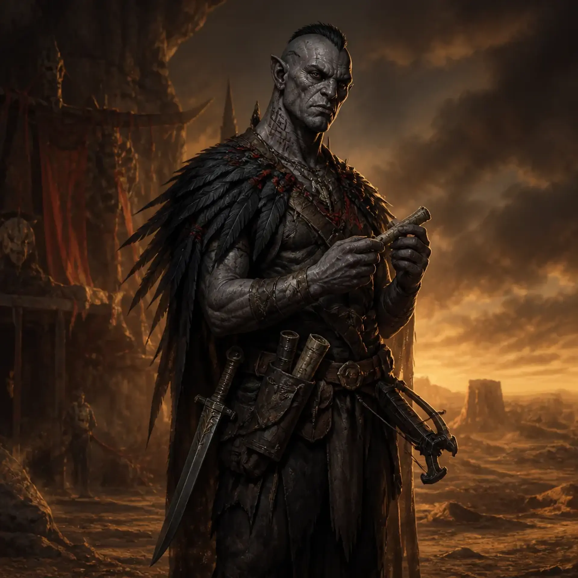 Chief Vruuk Ash-Hand - AI-generated fantasy NPC