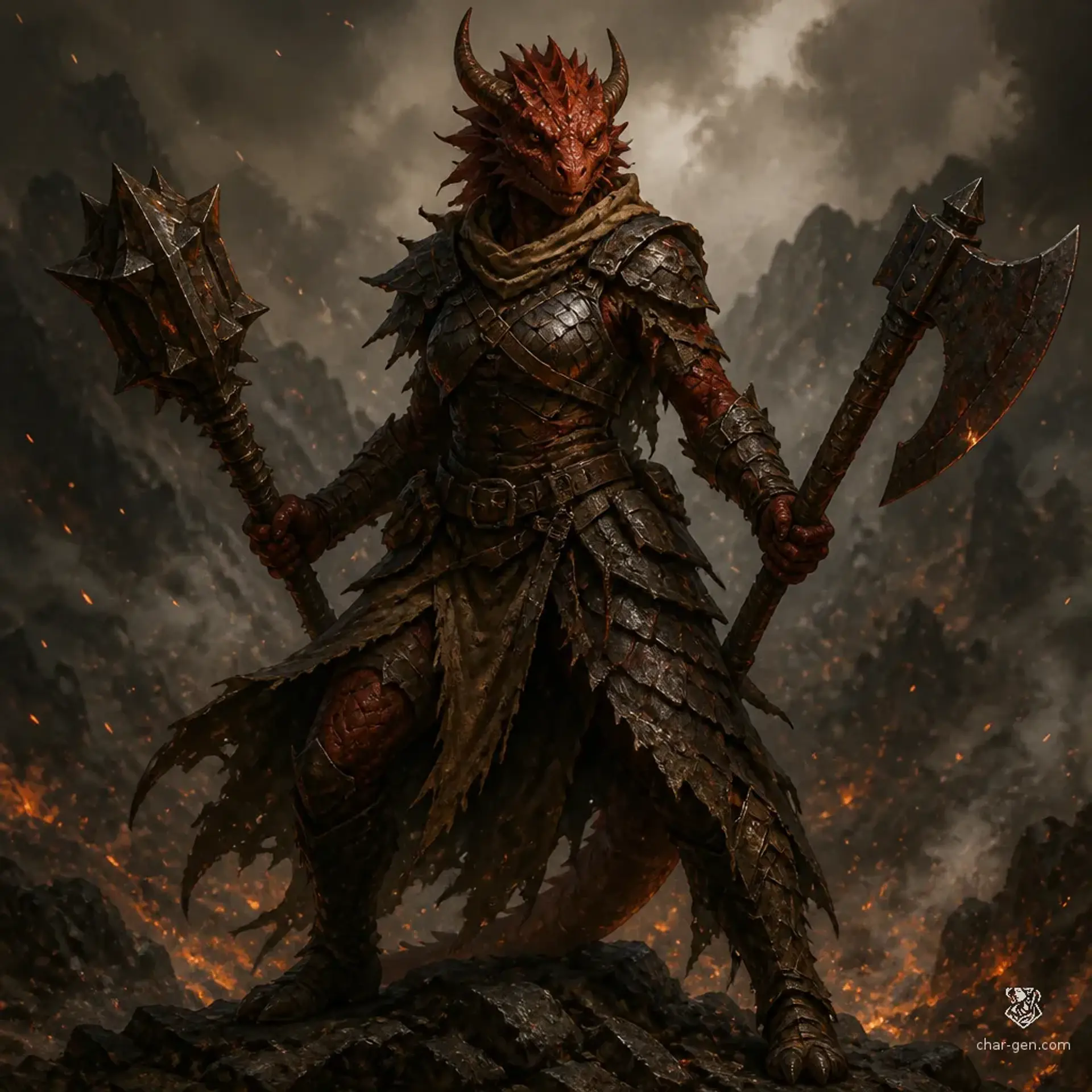 Ignis the Ember-Scavenger - AI-generated fantasy Character