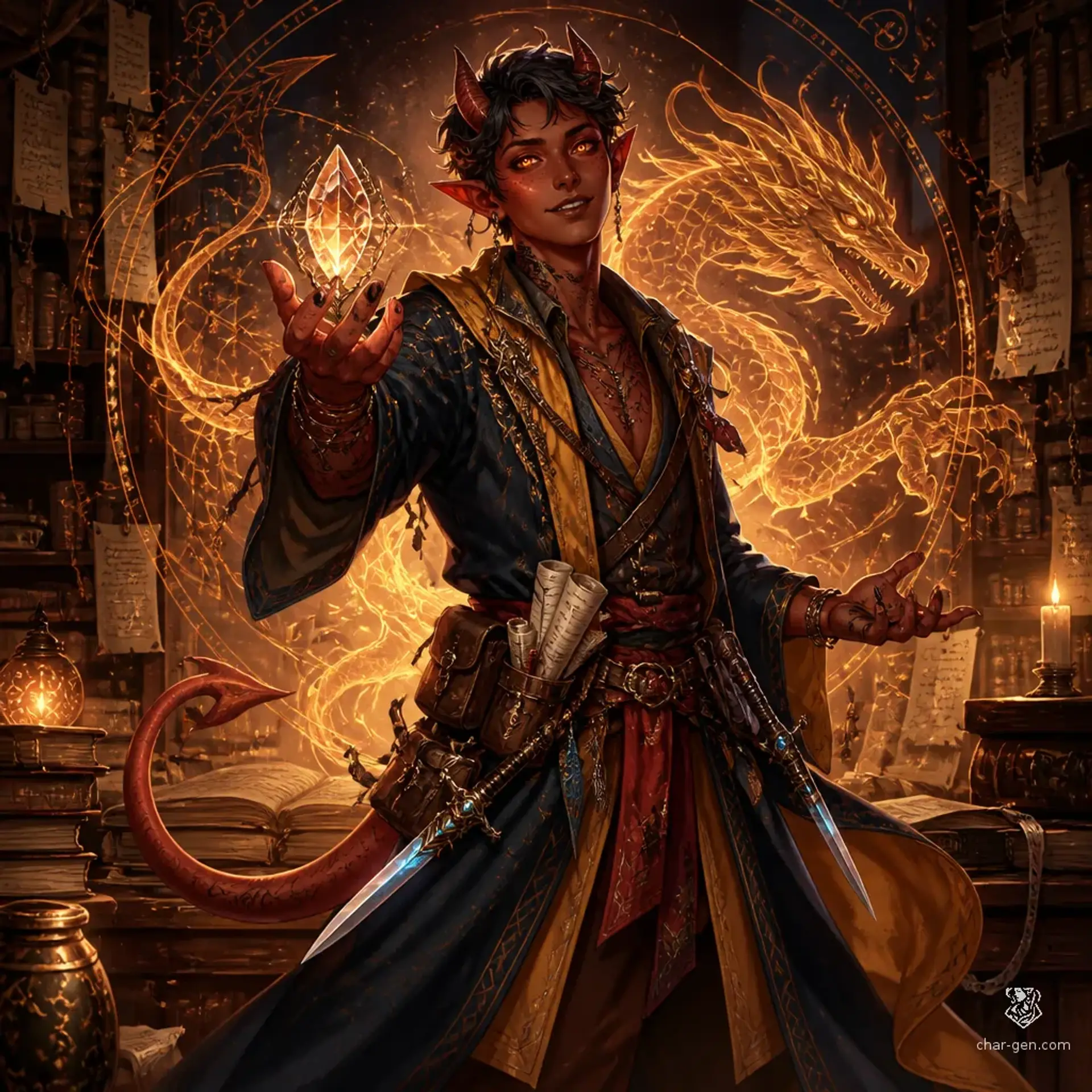 Nahal Berriz - AI-generated fantasy Character