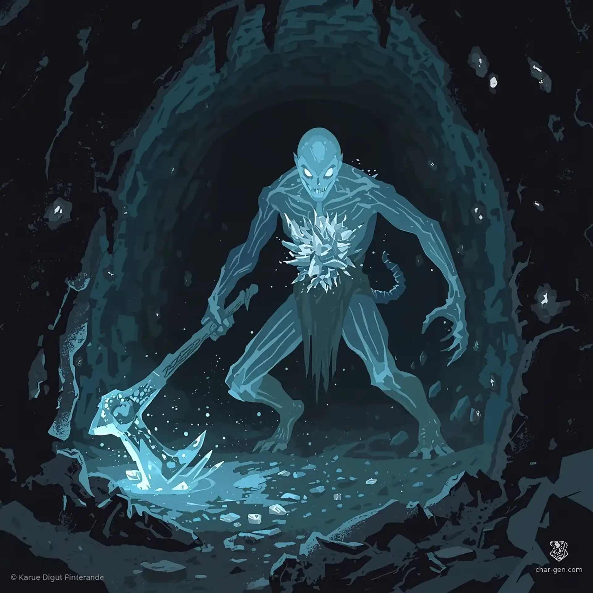 Silvervein Wraith | Fantasy Monster Generated by CharGen