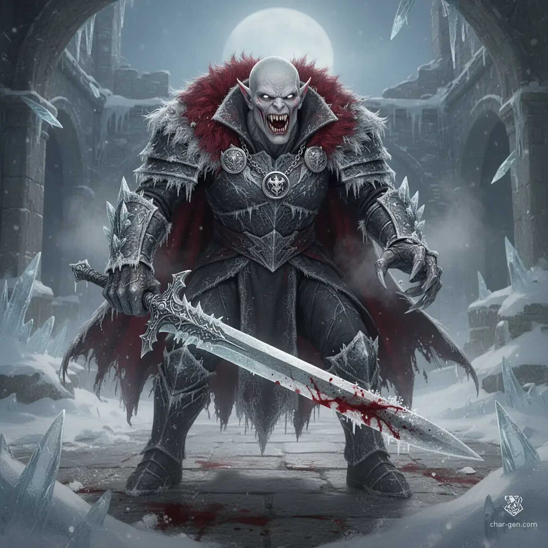 Frosthand Lieutenant - AI-generated fantasy Monster