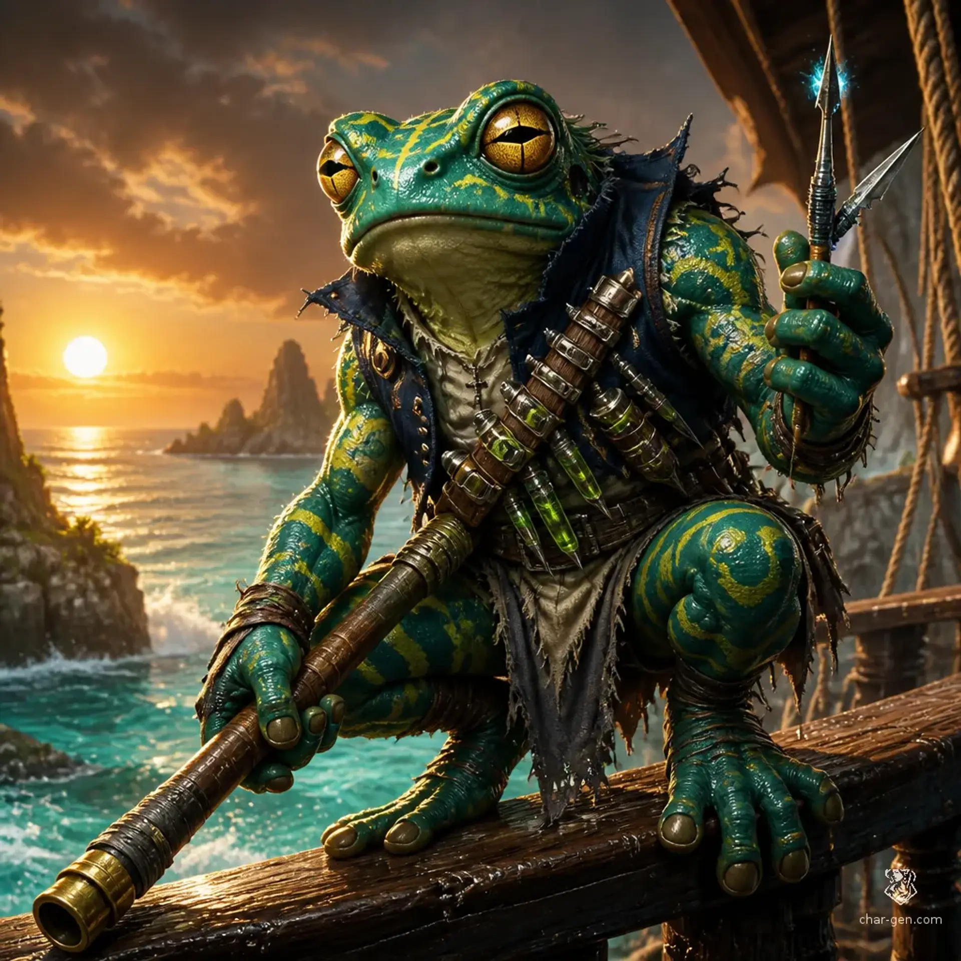 Kero Mud-Skipper - AI-generated fantasy Character