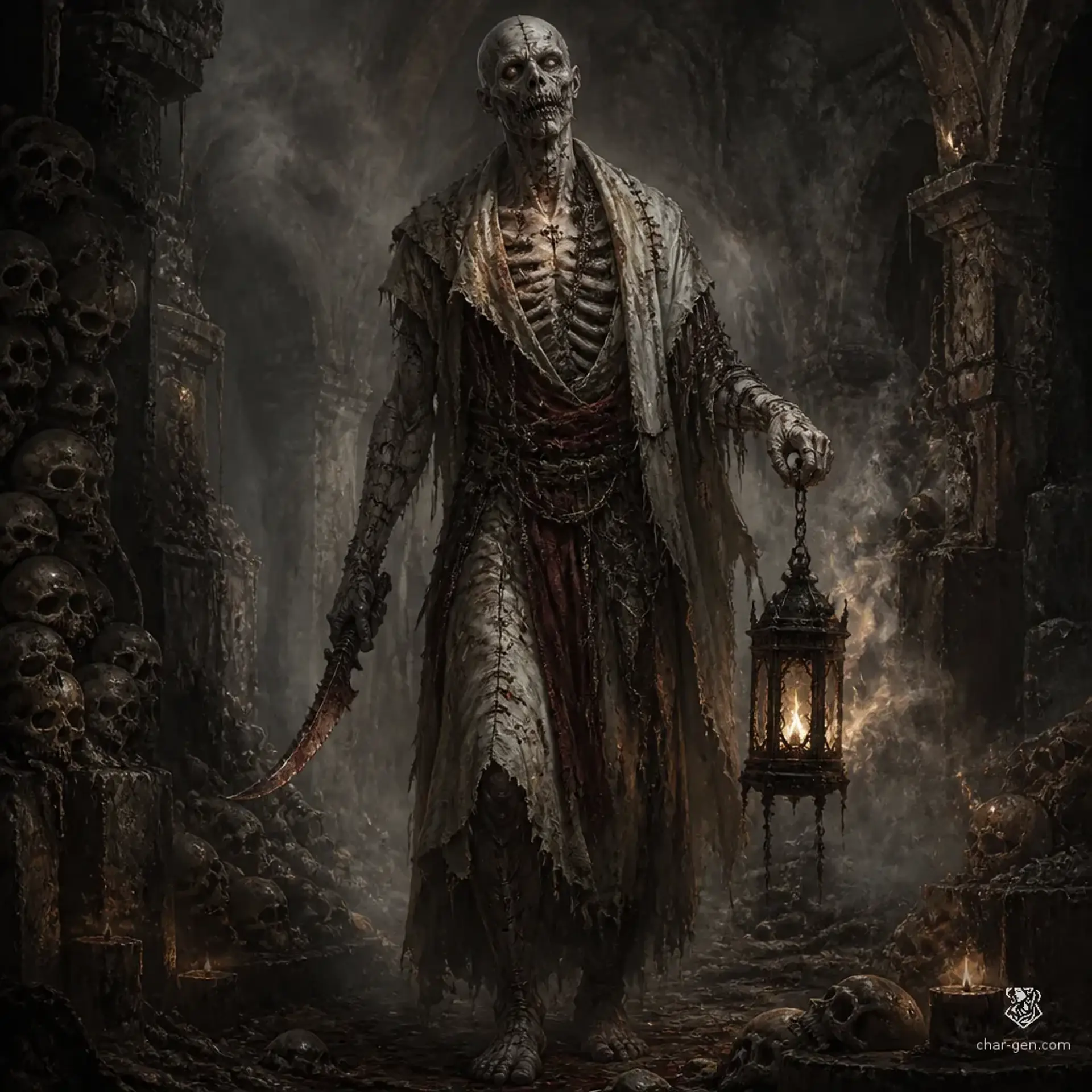 Bone Acolyte - AI-generated fantasy Monster