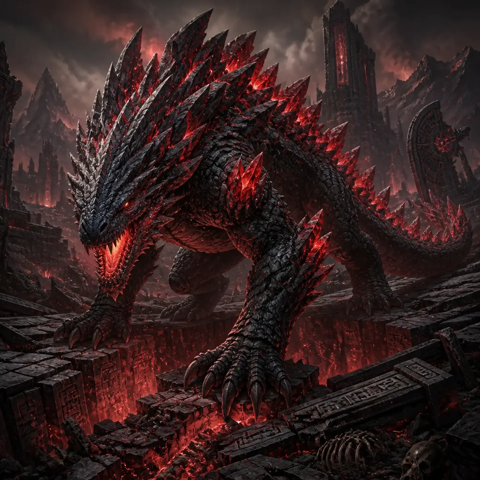 Drakeshard Beast - AI-generated fantasy Monster