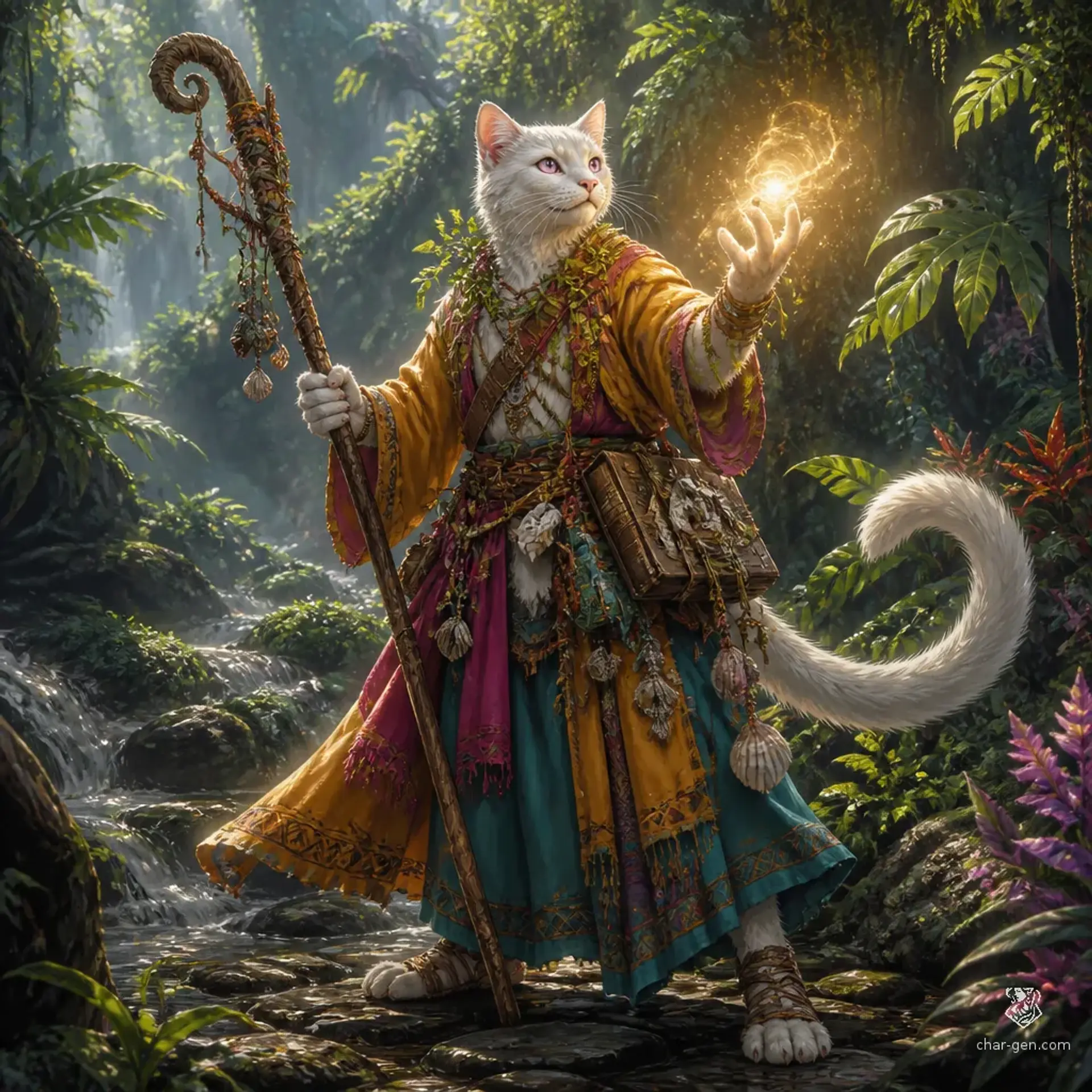 Saffron Brightmoss - AI-generated fantasy Character
