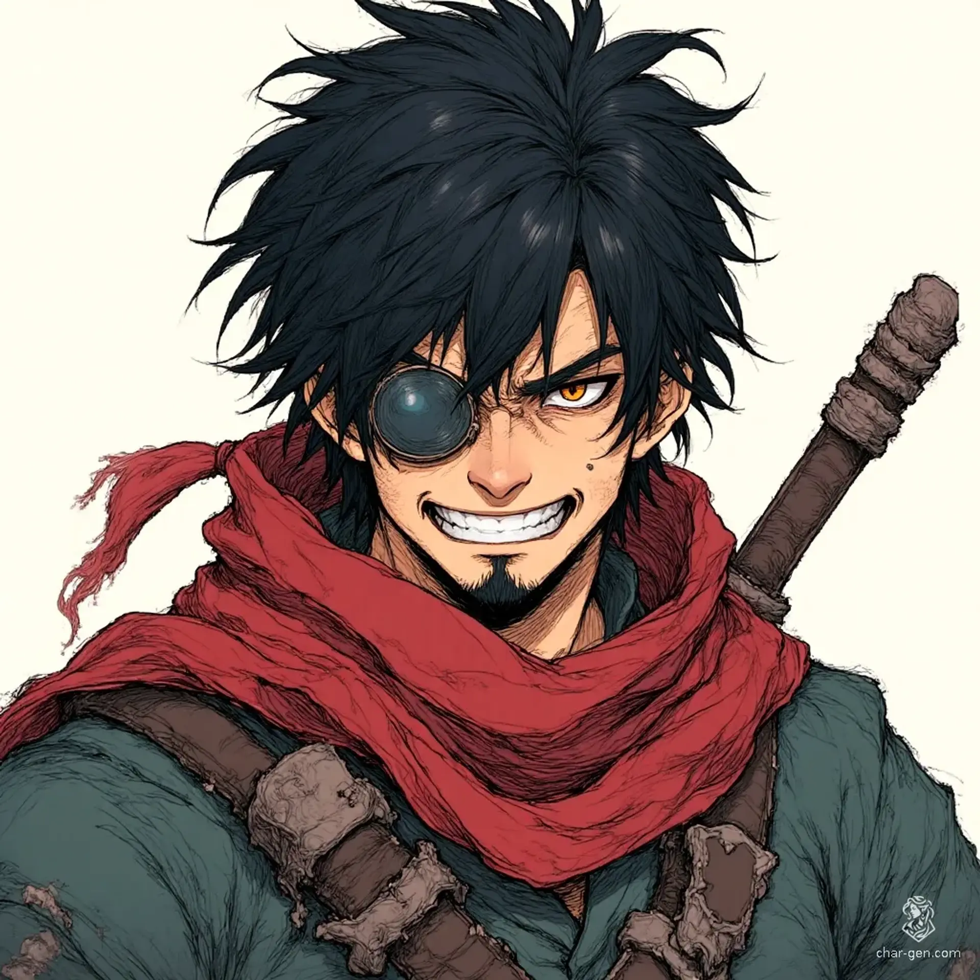 Hiro Yūdoku - AI-generated fantasy NPC