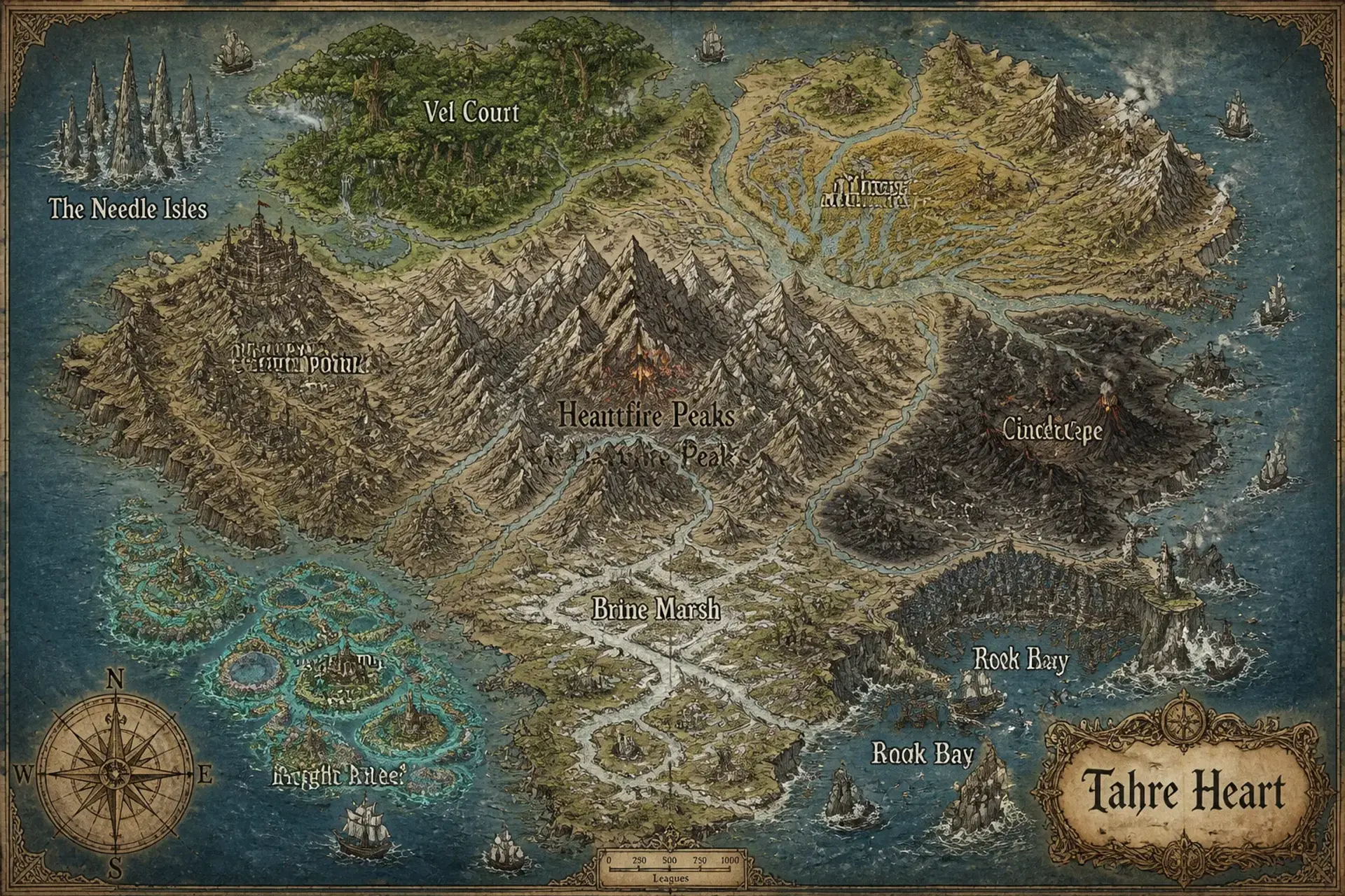 Tahre Heart - AI-generated fantasy World