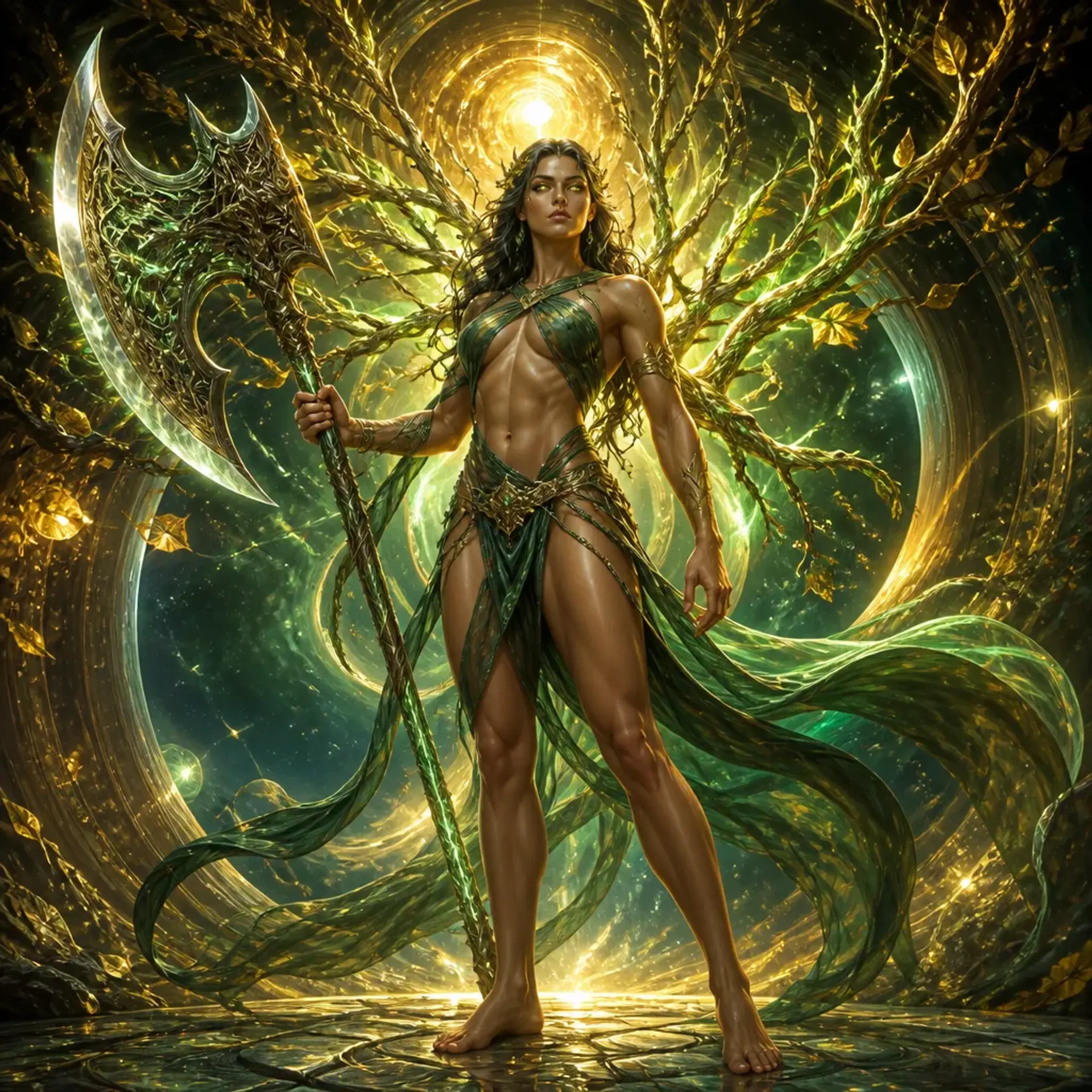 Lyra the World-Binder - AI-generated fantasy Character