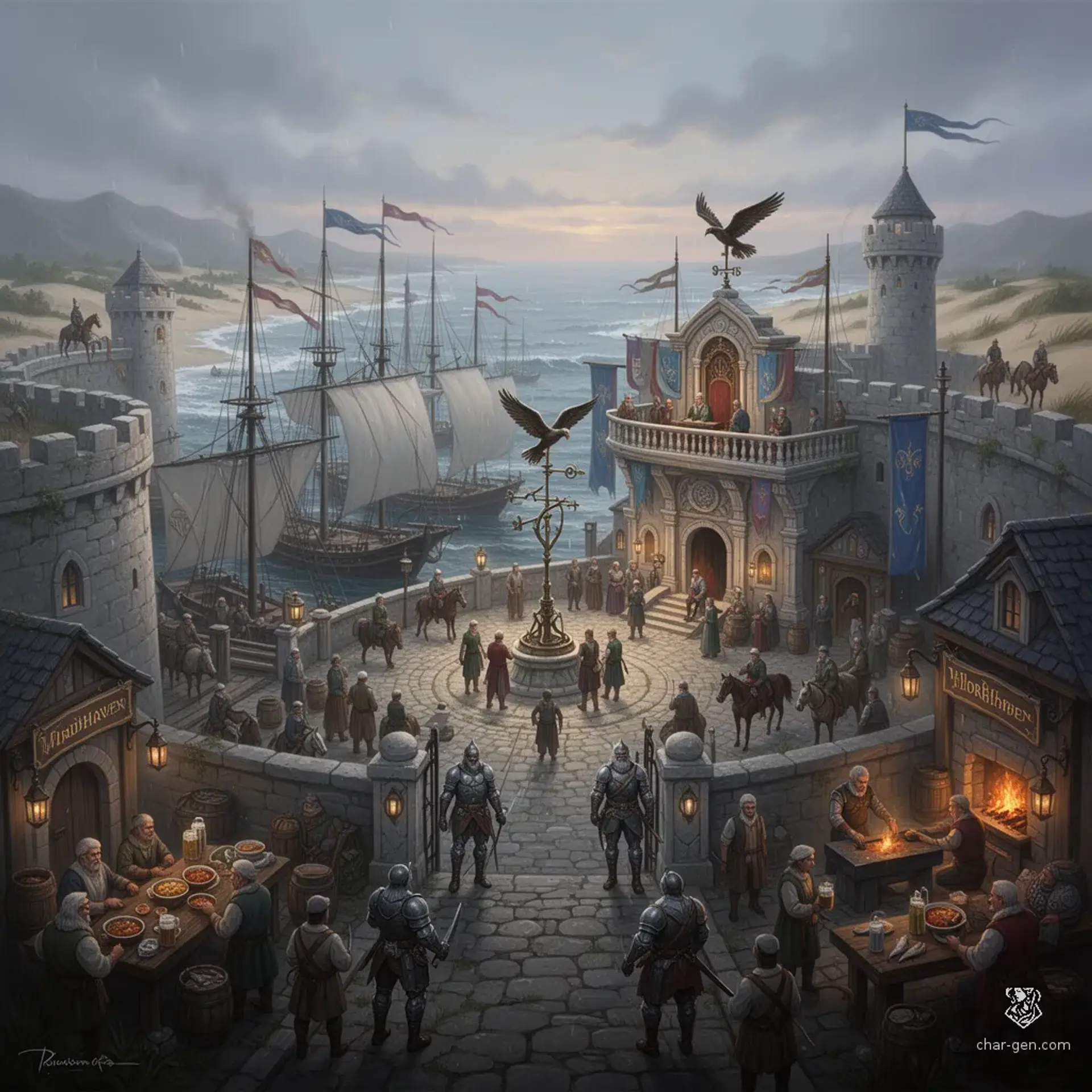 Windhaven - AI-generated fantasy Settlement