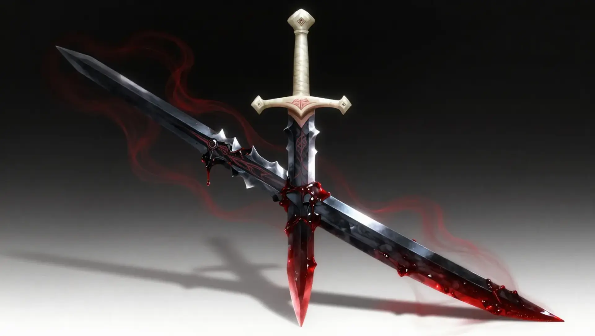 The Vicious Requiem of the Duelist - AI-generated fantasy Magic Item